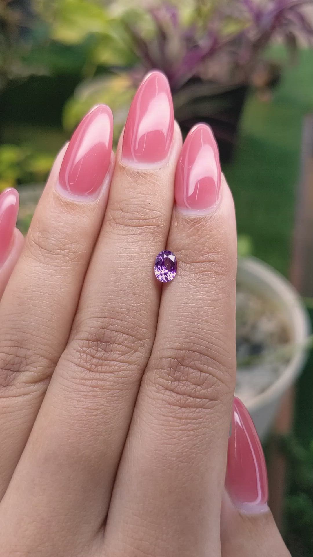 0.66 Ct. Color Change Sapphire from Ceylon (Sri Lanka) Size Video