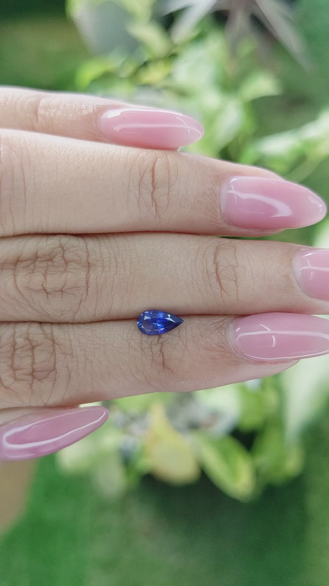 0.60 Ct. Blue Sapphire from Ceylon (Sri Lanka) Size Video