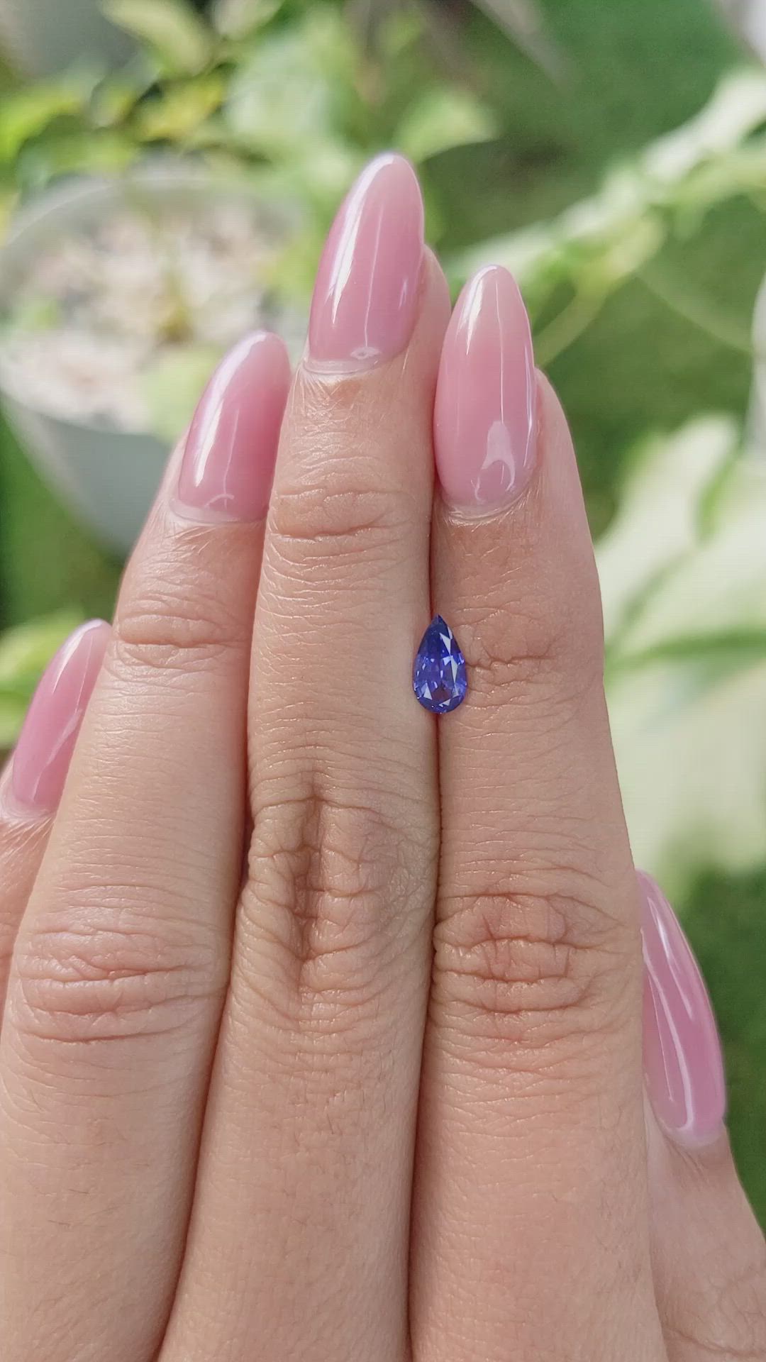 0.60 Ct. Blue Sapphire from Ceylon (Sri Lanka) Size Video
