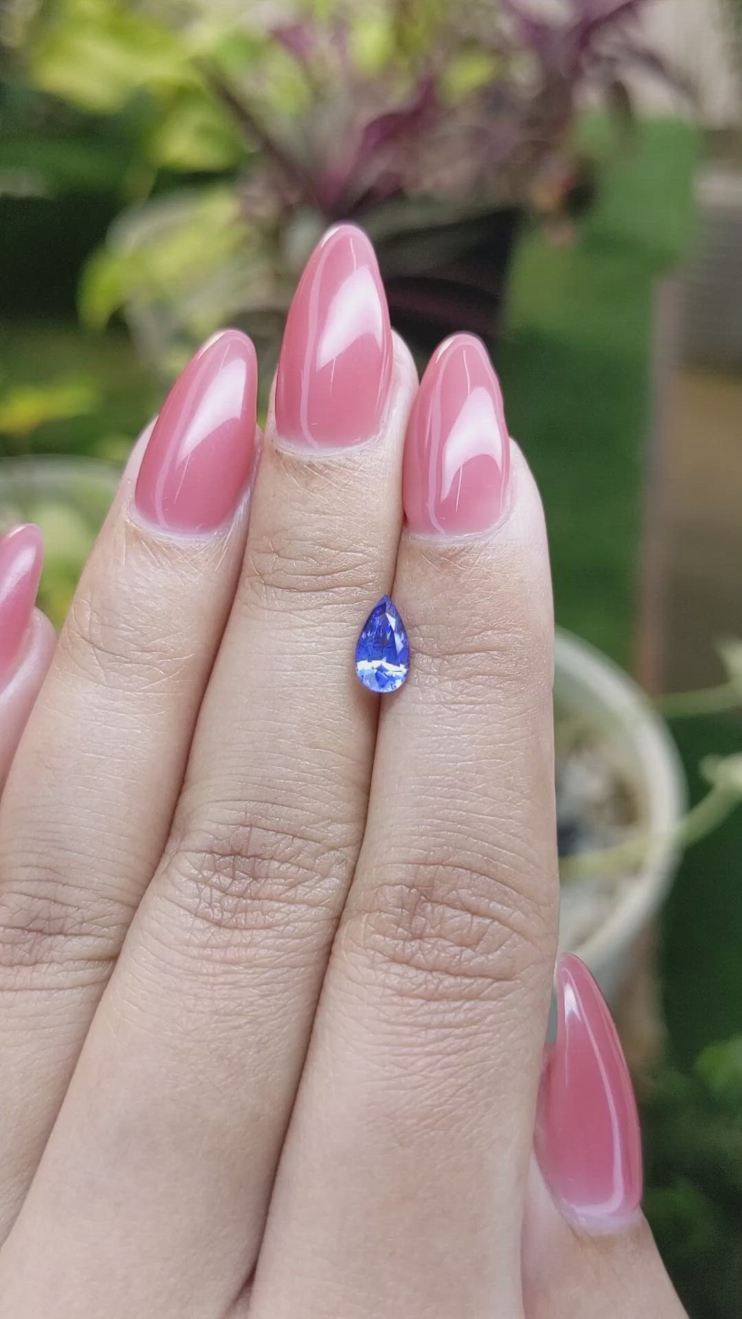 0.91 Ct. Blue Sapphire from Ceylon (Sri Lanka) Size Video