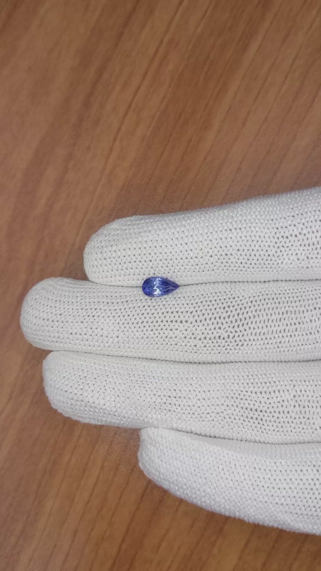 0.91 Ct. Blue Sapphire from Ceylon (Sri Lanka) Size Video