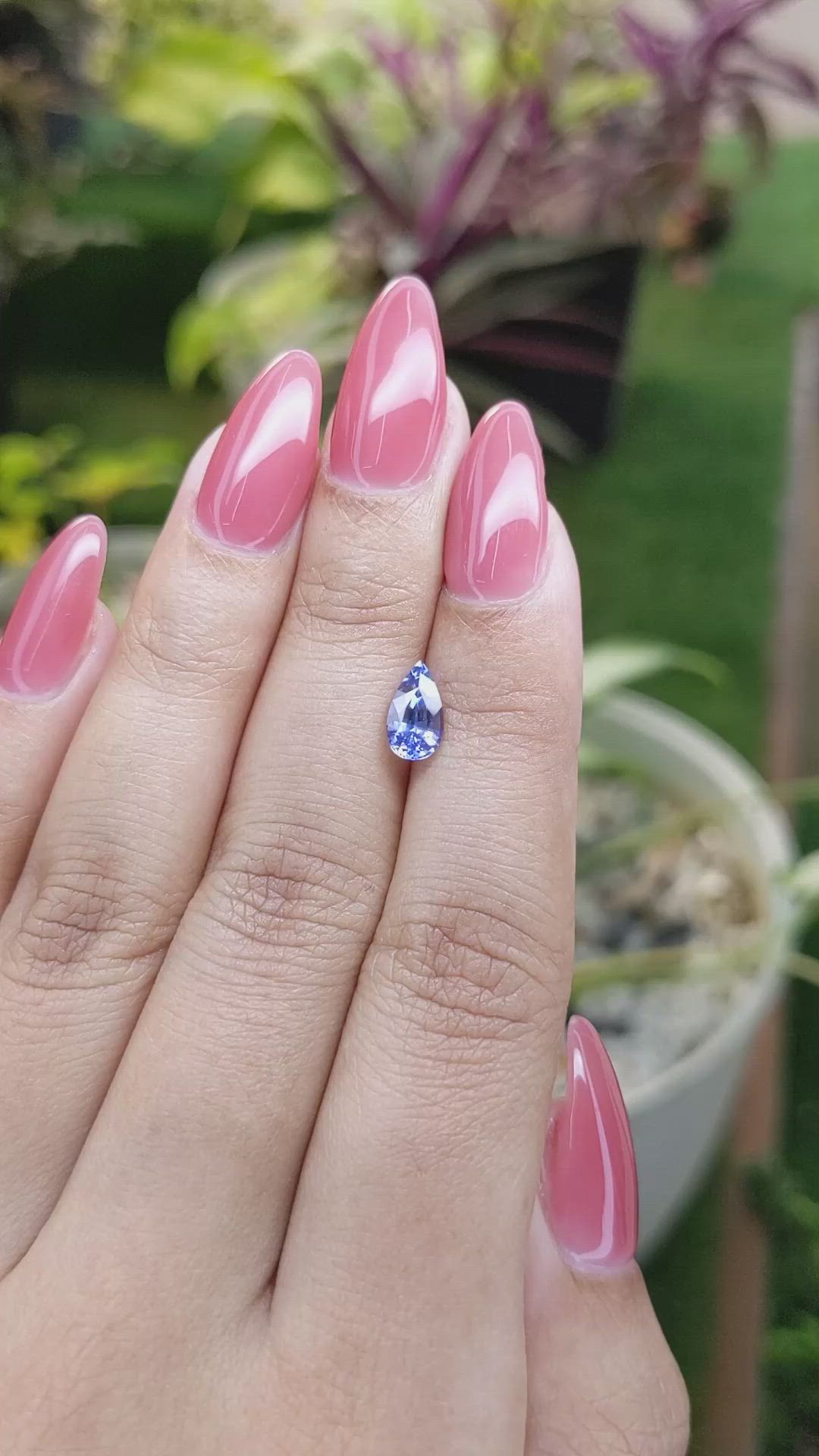 1.09 Ct. Blue Sapphire from Ceylon (Sri Lanka) Size Video