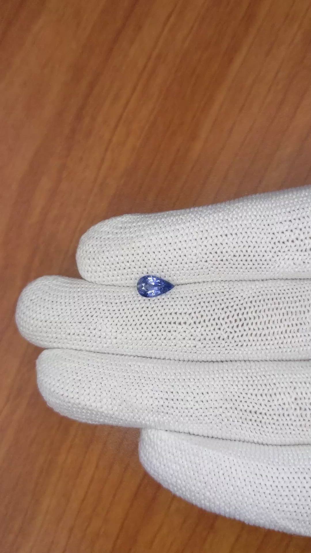 0.79 Ct. Blue Sapphire from Ceylon (Sri Lanka) Size Video