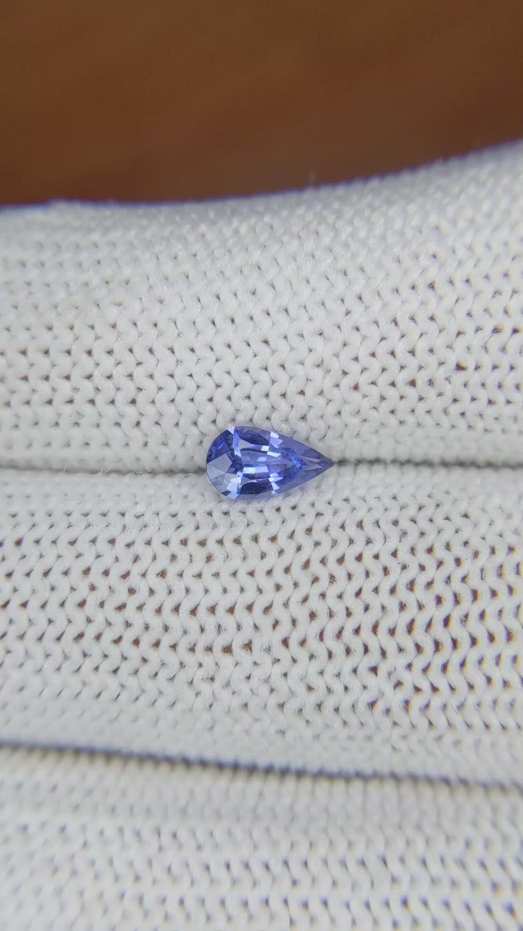 0.57 Ct. Blue Sapphire from Ceylon (Sri Lanka) Size Video