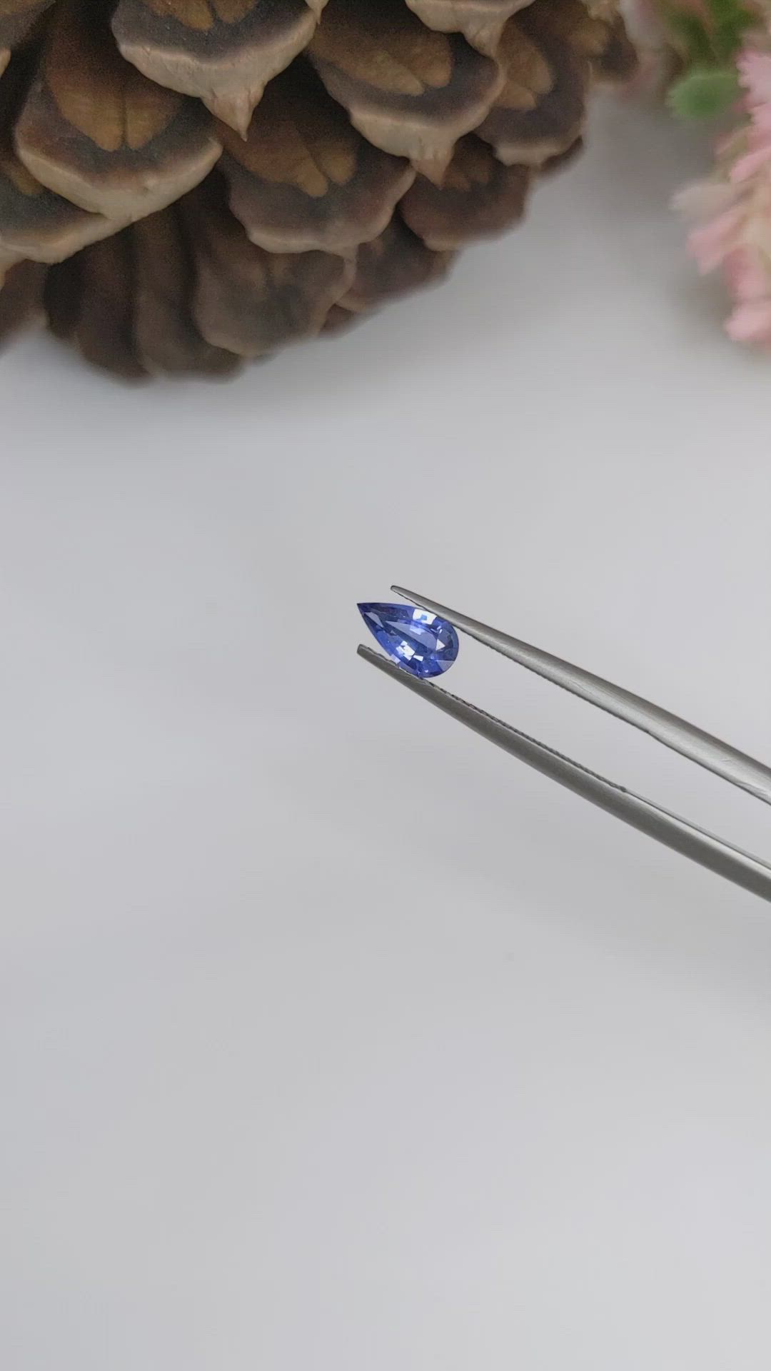 0.57 Ct. Blue Sapphire from Ceylon (Sri Lanka) Size Video