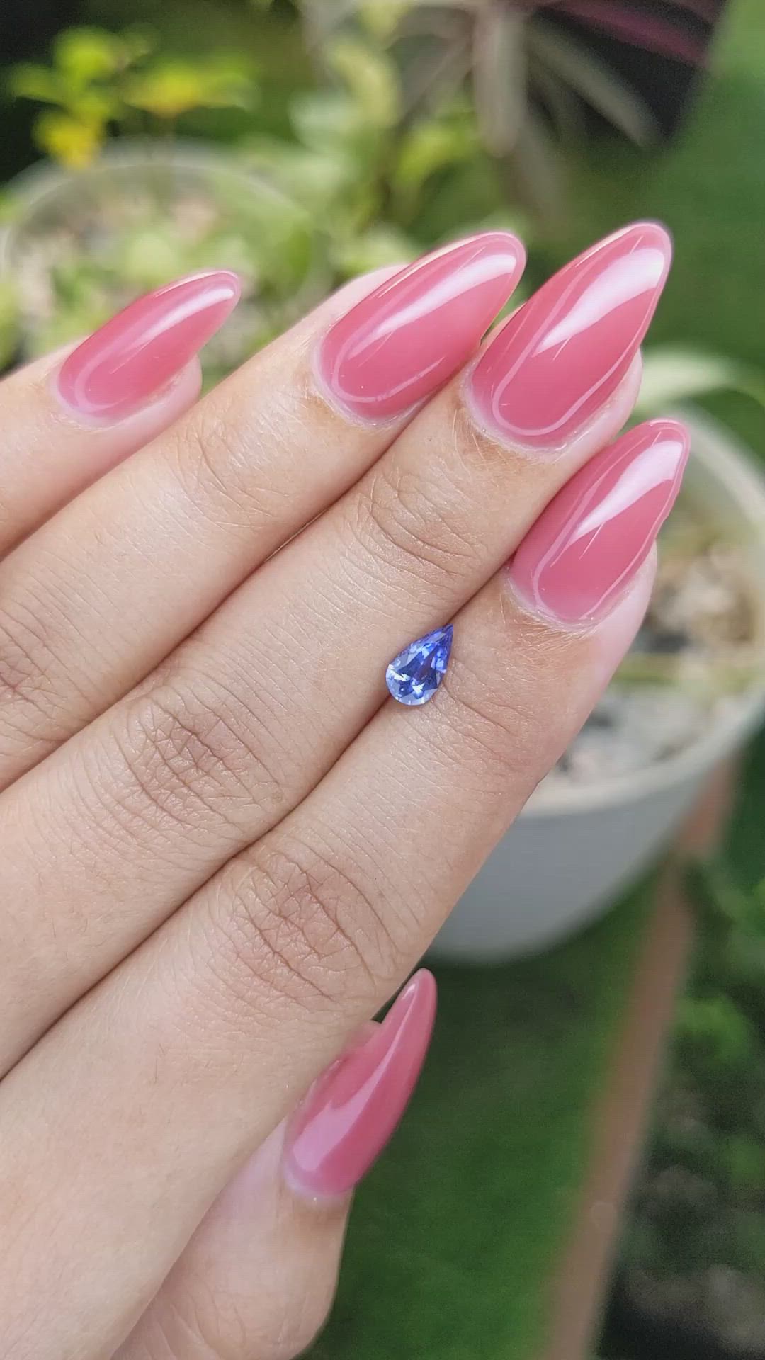 0.57 Ct. Blue Sapphire from Ceylon (Sri Lanka) Size Video