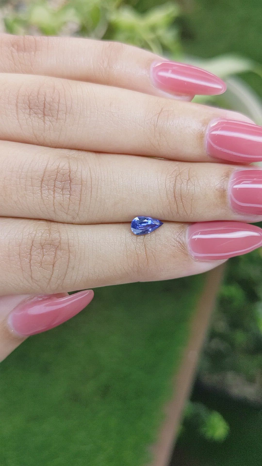 0.57 Ct. Blue Sapphire from Ceylon (Sri Lanka) Size Video
