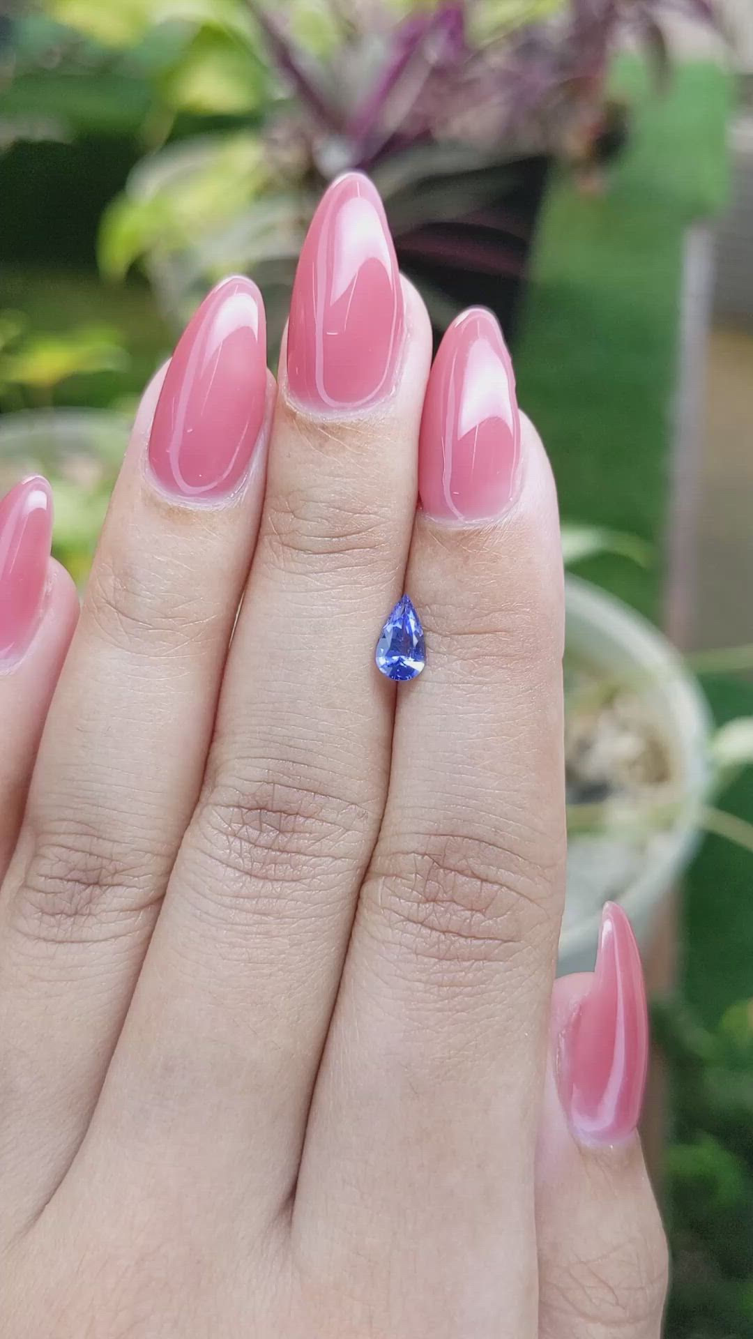 0.57 Ct. Blue Sapphire from Ceylon (Sri Lanka) Size Video