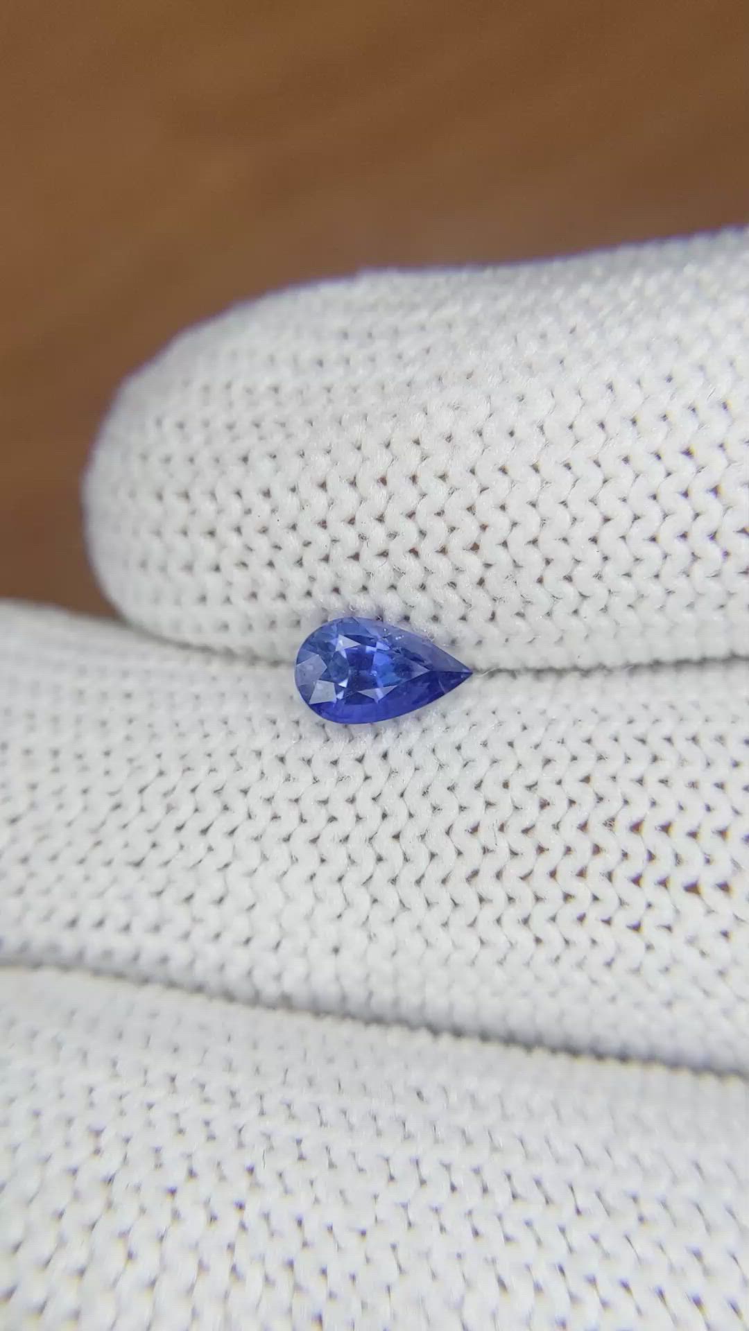 0.71 Ct. Blue Sapphire from Ceylon (Sri Lanka) Size Video