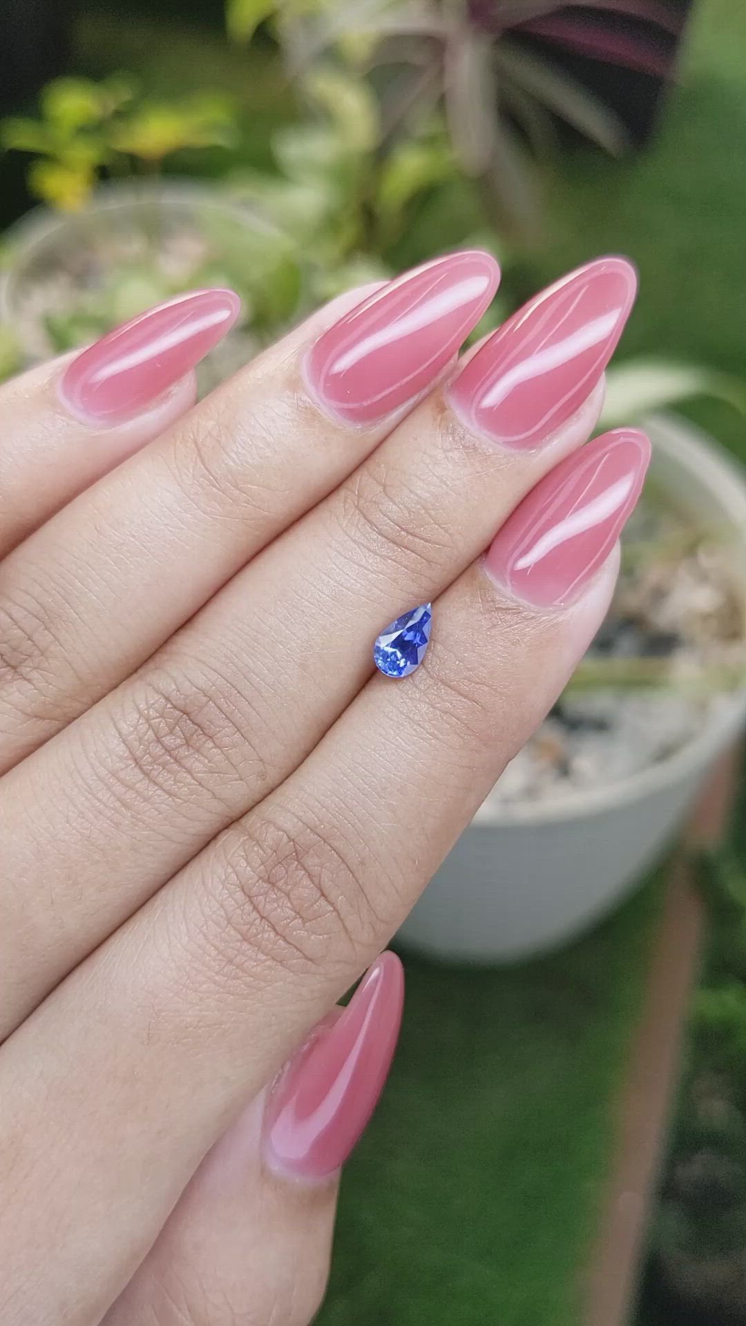 0.71 Ct. Blue Sapphire from Ceylon (Sri Lanka) Size Video
