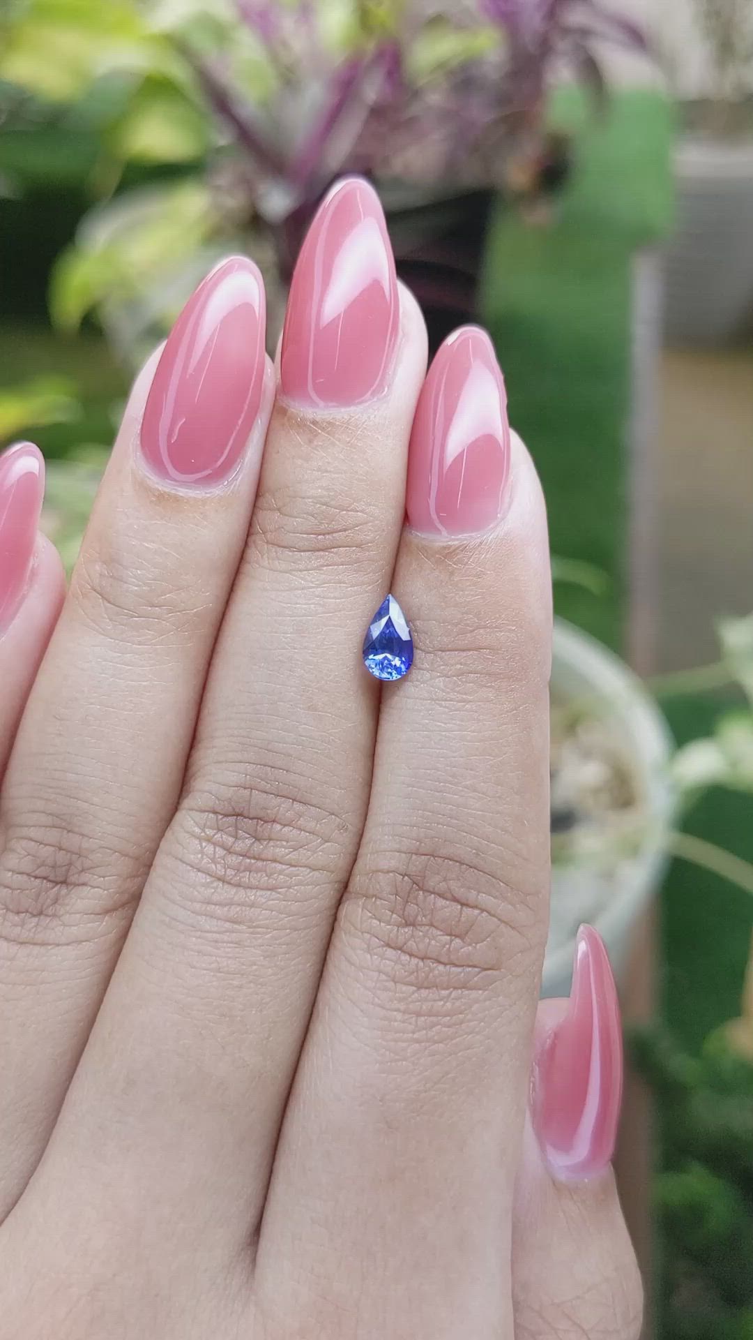 0.71 Ct. Blue Sapphire from Ceylon (Sri Lanka) Size Video