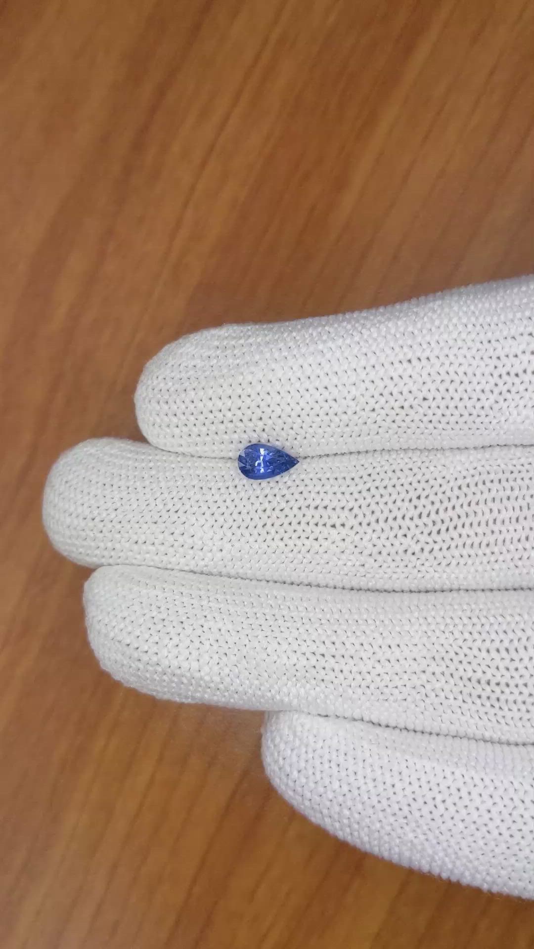0.71 Ct. Blue Sapphire from Ceylon (Sri Lanka) Size Video