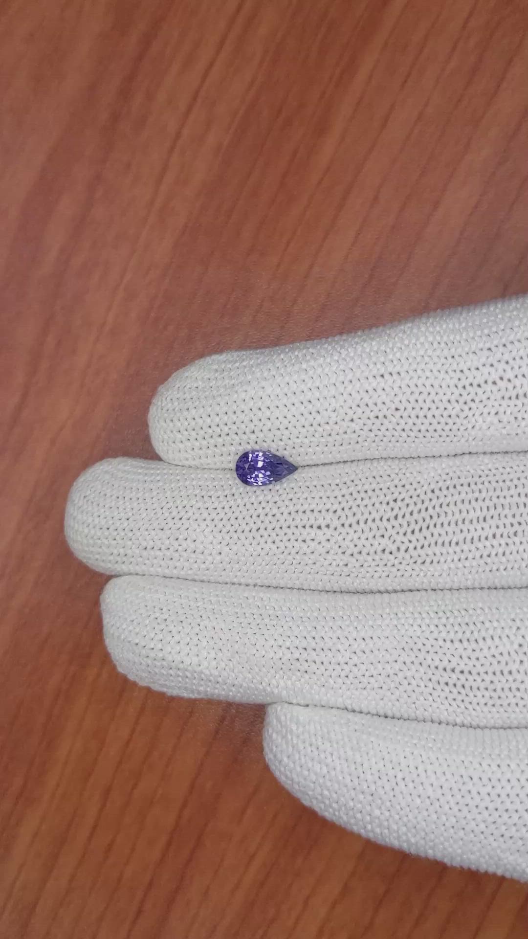0.94 Ct. Bluish Purple Sapphire from Ceylon (Sri Lanka) Size Video