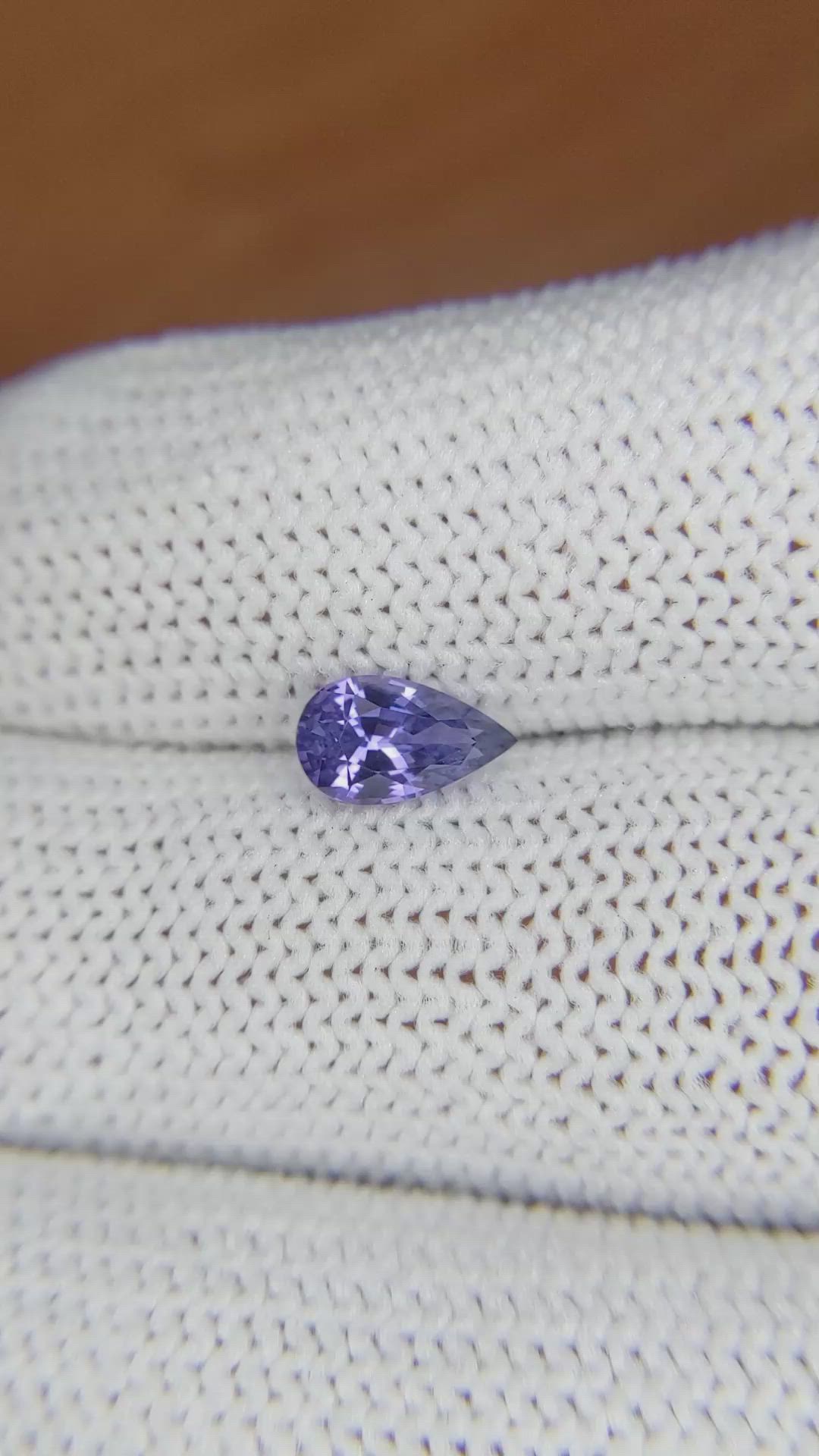 0.94 Ct. Bluish Purple Sapphire from Ceylon (Sri Lanka) Size Video