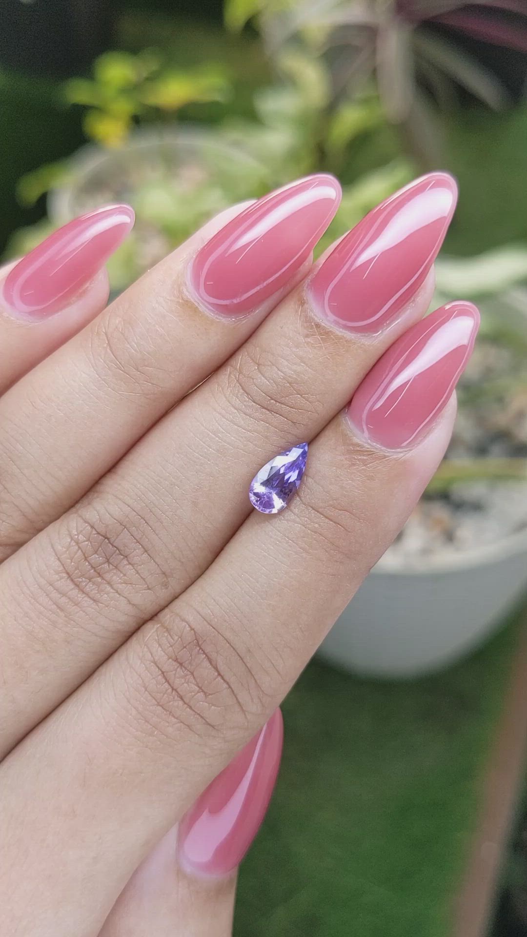 0.98 Ct. Bluish Purple Sapphire from Ceylon (Sri Lanka) Size Video
