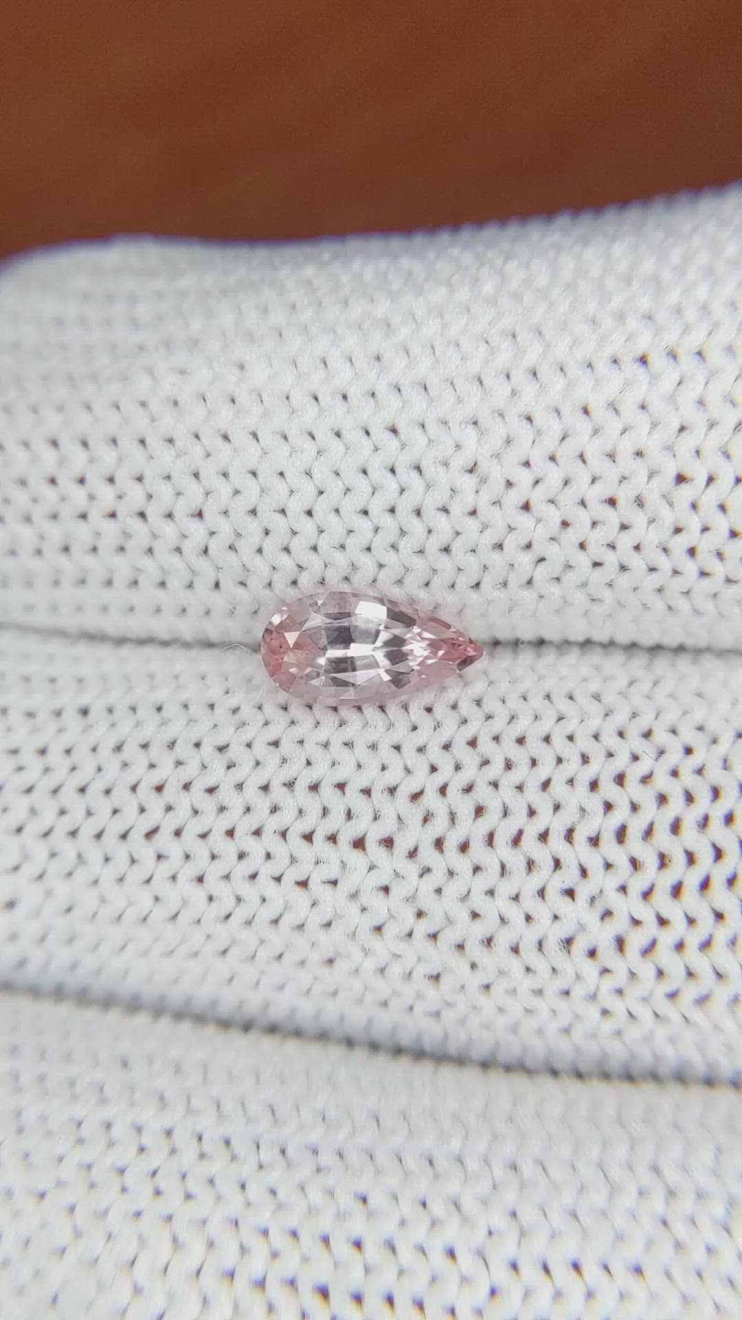 0.97 Ct. Pink Sapphire from Ceylon (Sri Lanka) Size Video