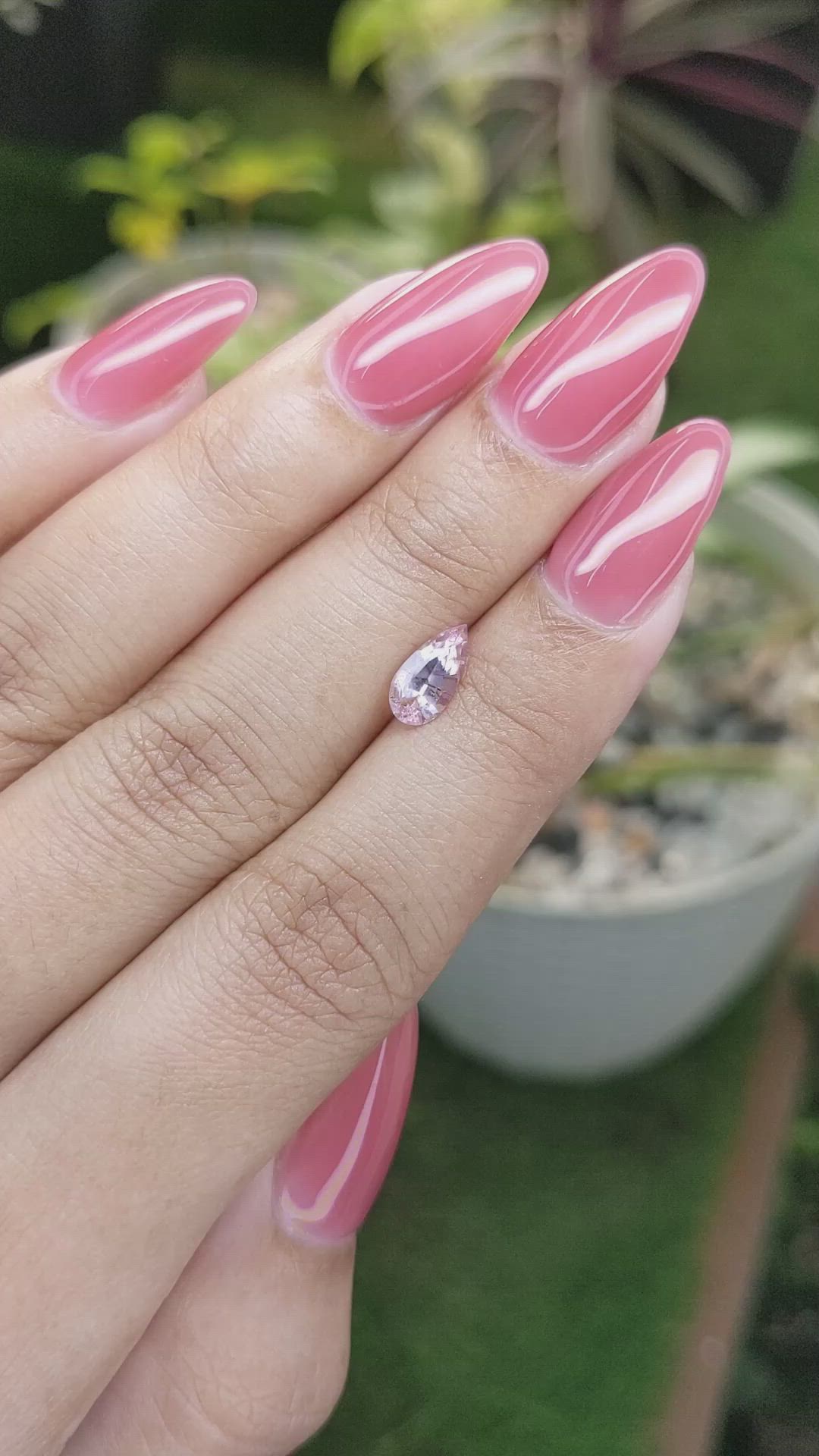 0.97 Ct. Pink Sapphire from Ceylon (Sri Lanka) Size Video