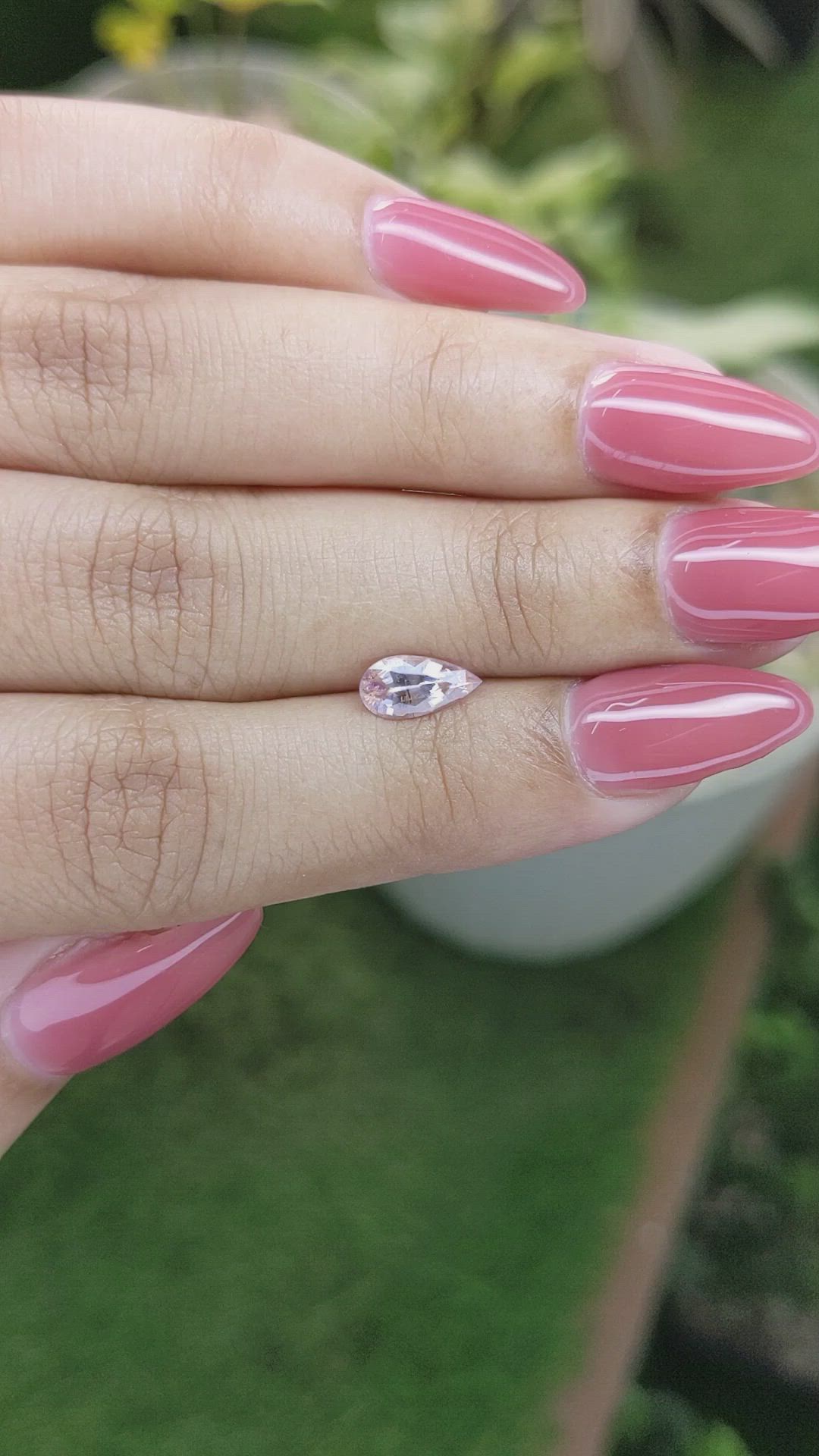 0.97 Ct. Pink Sapphire from Ceylon (Sri Lanka) Size Video