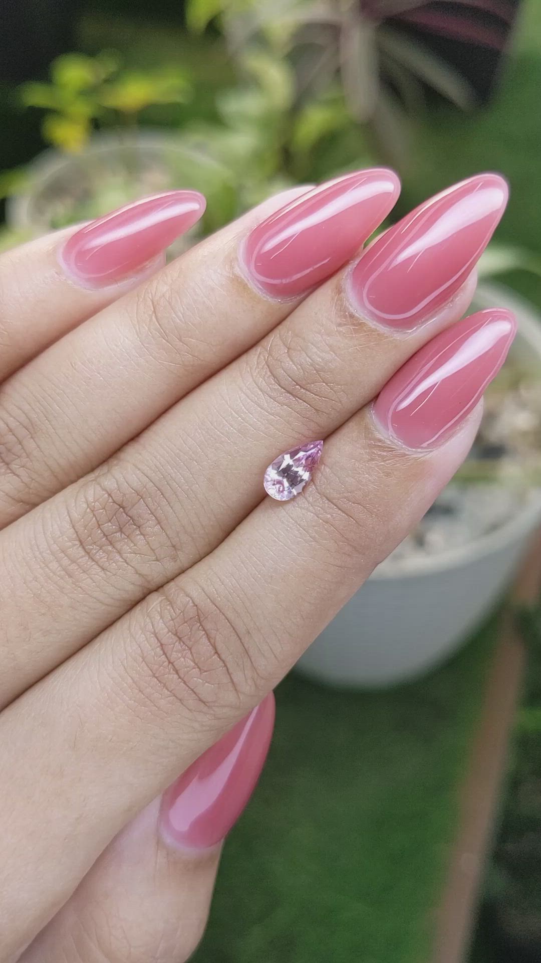 0.85 Ct. Pink Sapphire from Ceylon (Sri Lanka) Size Video