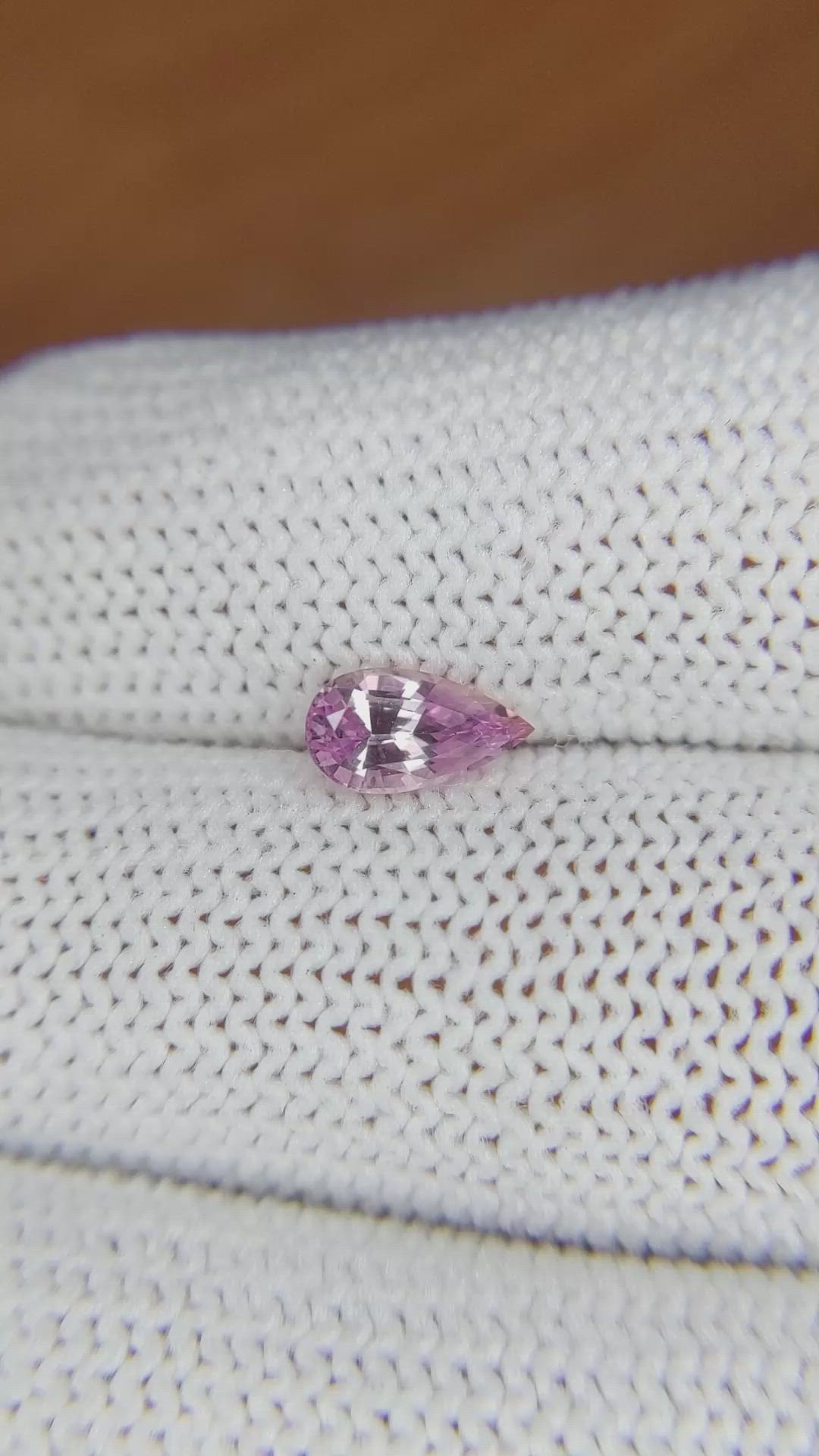 0.85 Ct. Pink Sapphire from Ceylon (Sri Lanka) Size Video