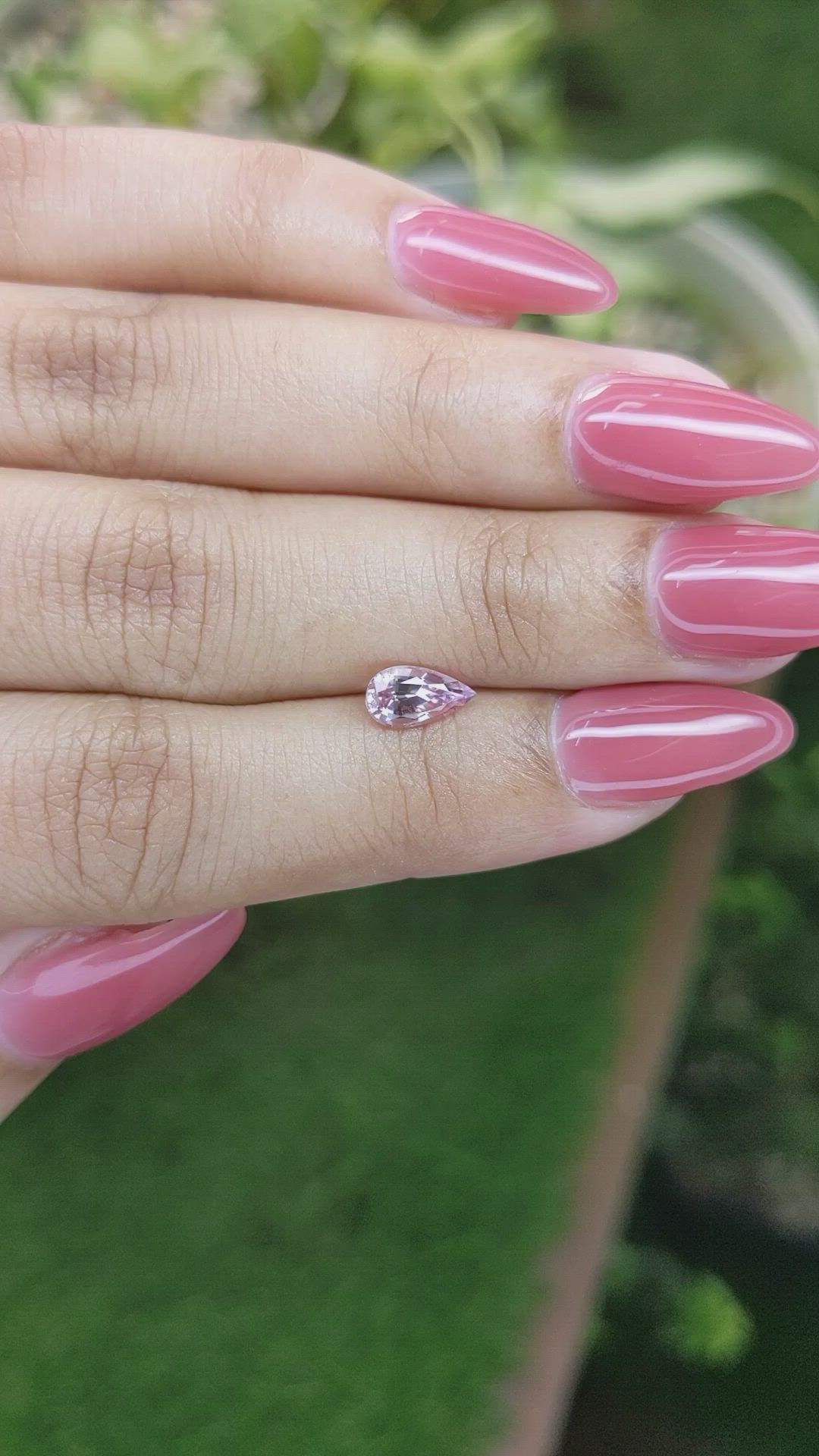 0.85 Ct. Pink Sapphire from Ceylon (Sri Lanka) Size Video