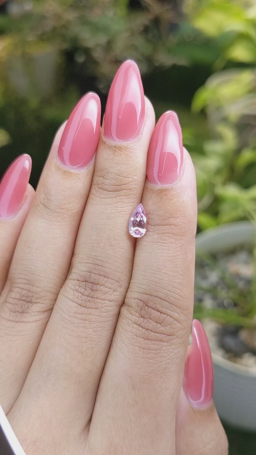 0.85 Ct. Pink Sapphire from Ceylon (Sri Lanka) Size Video