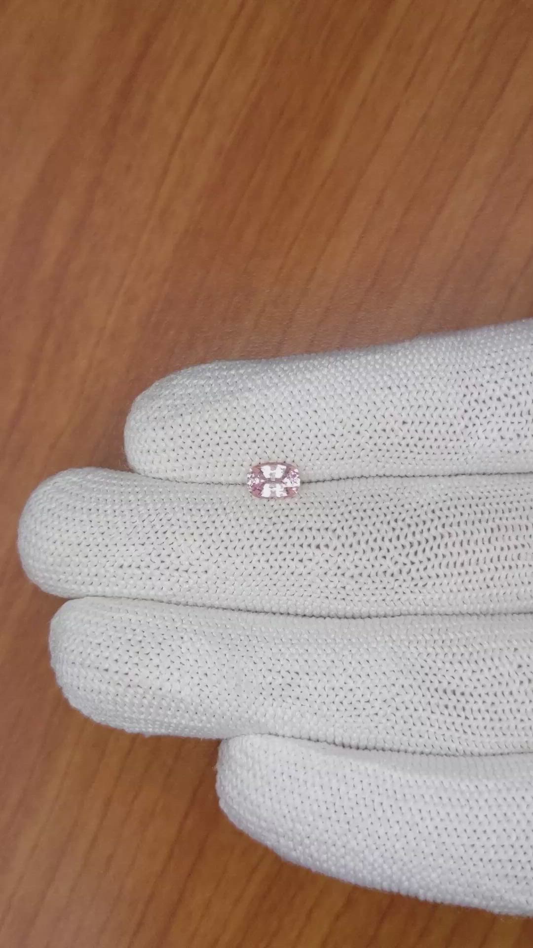 0.76 Ct. Pink Sapphire from Ceylon (Sri Lanka) Size Video
