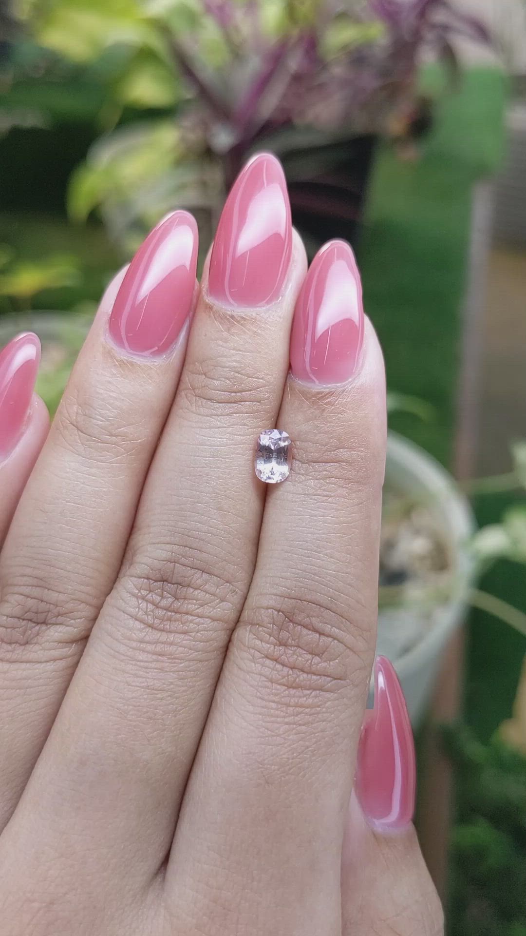 0.76 Ct. Pink Sapphire from Ceylon (Sri Lanka) Size Video