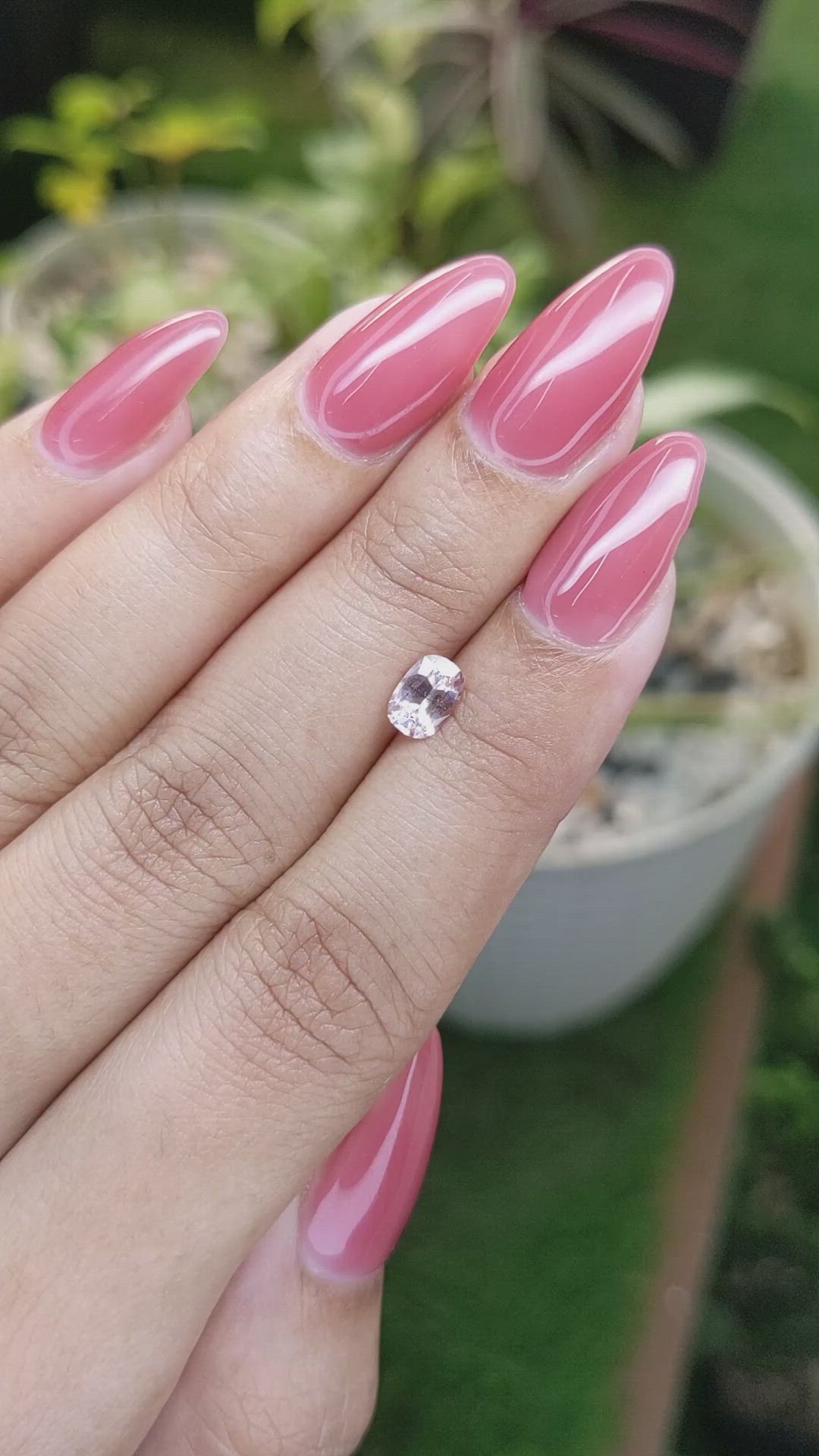 0.76 Ct. Pink Sapphire from Ceylon (Sri Lanka) Size Video