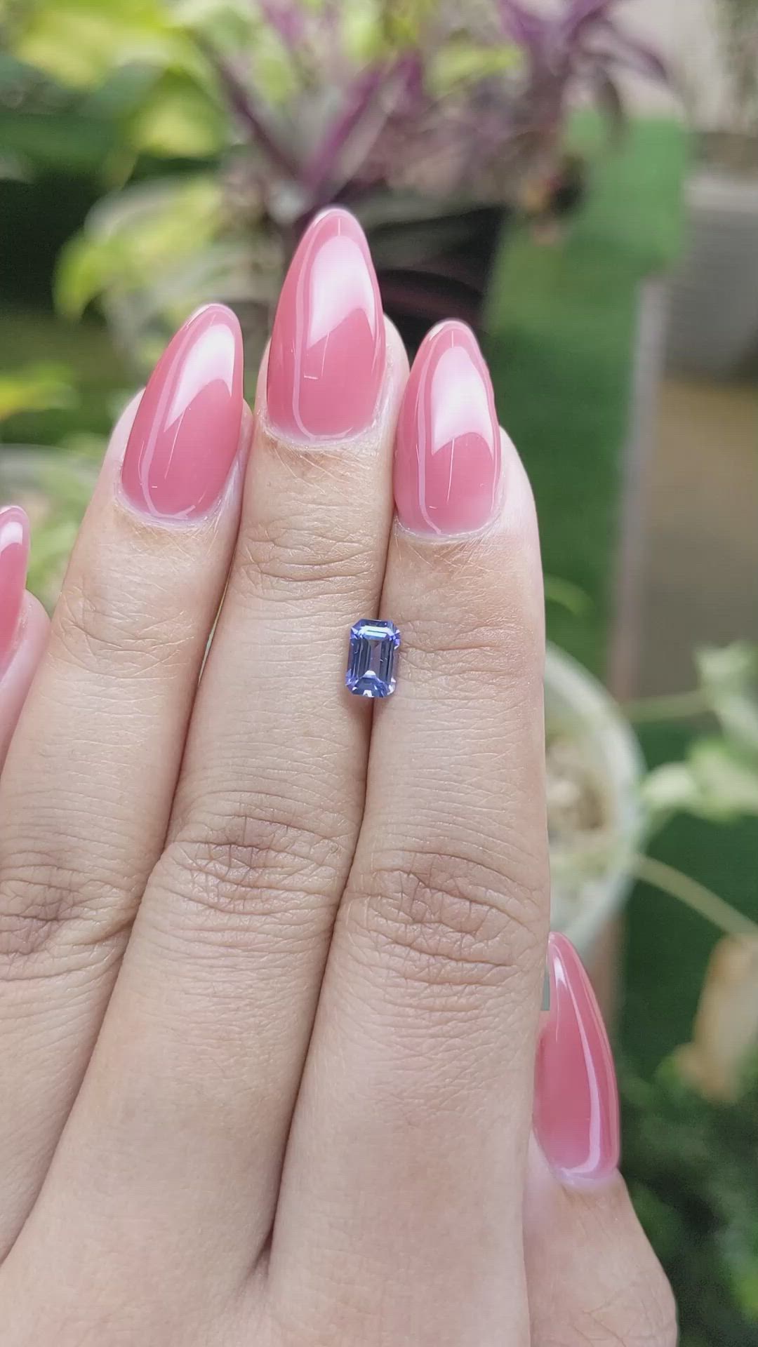 0.74 Ct. Blue Sapphire from Ceylon (Sri Lanka) Size Video