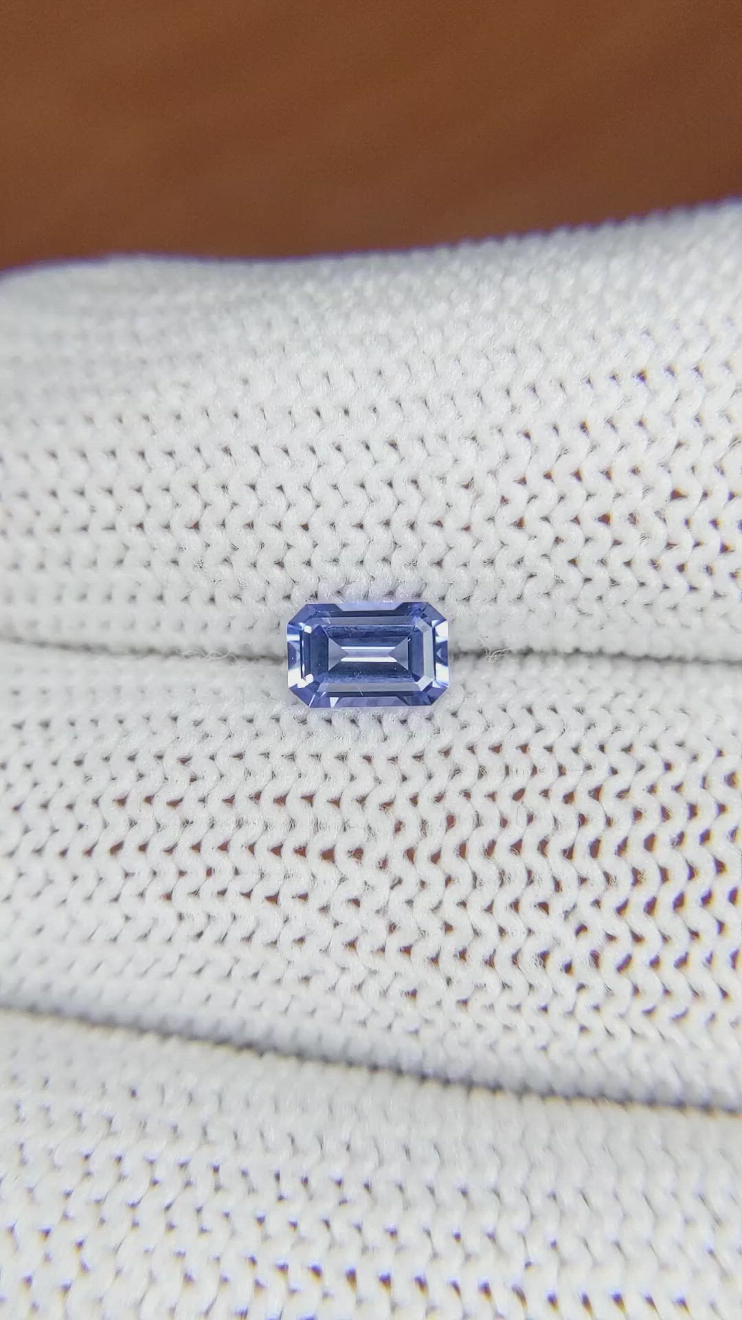 0.74 Ct. Blue Sapphire from Ceylon (Sri Lanka) Size Video