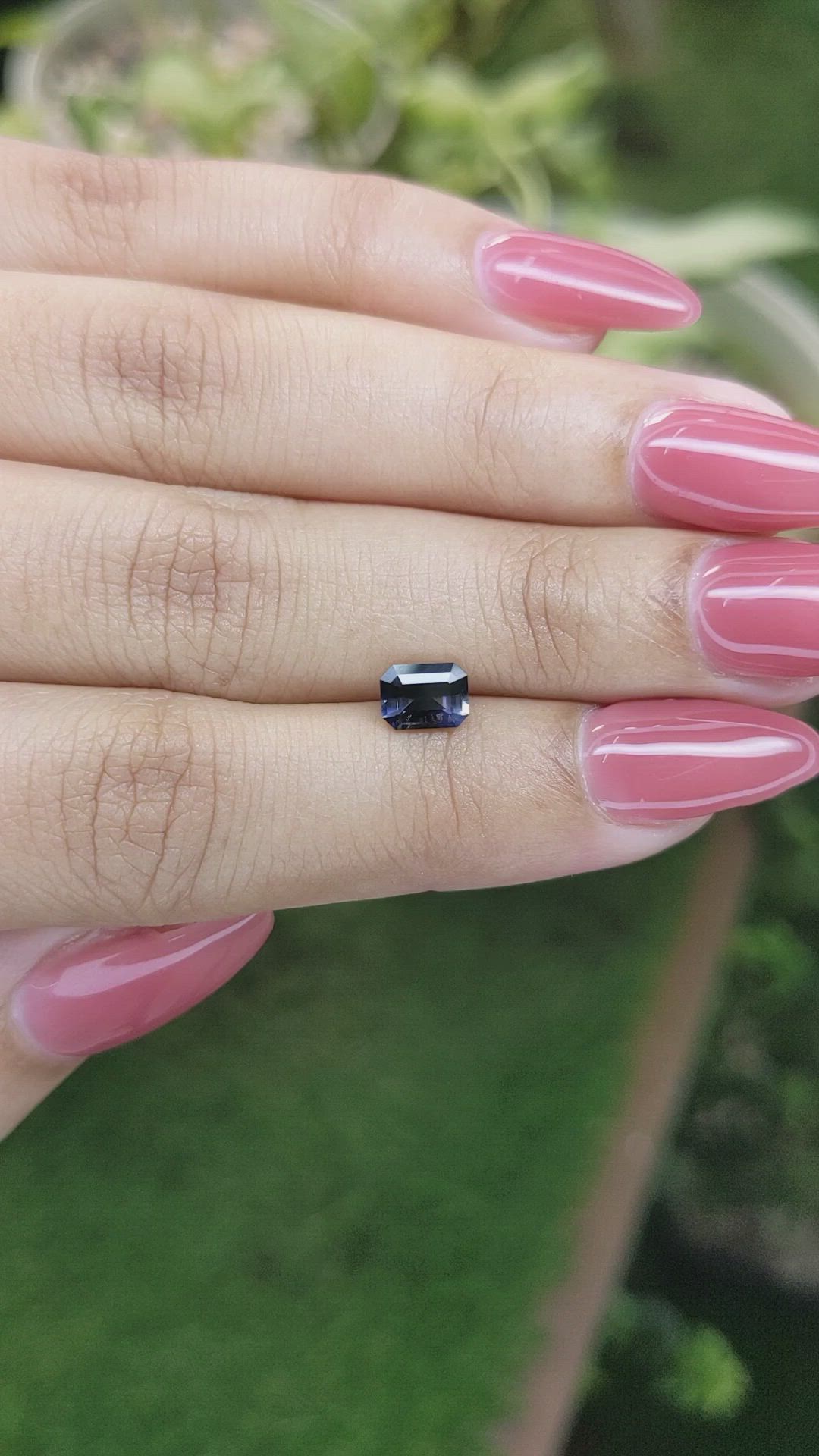 0.86 Ct. Greyish Blue Sapphire from Ceylon (Sri Lanka) Size Video