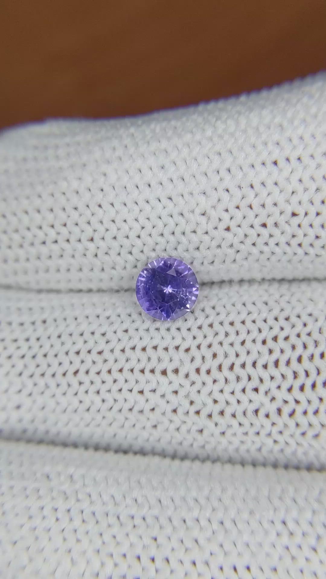 0.84 Ct. Violet Sapphire from Ceylon (Sri Lanka) Size Video