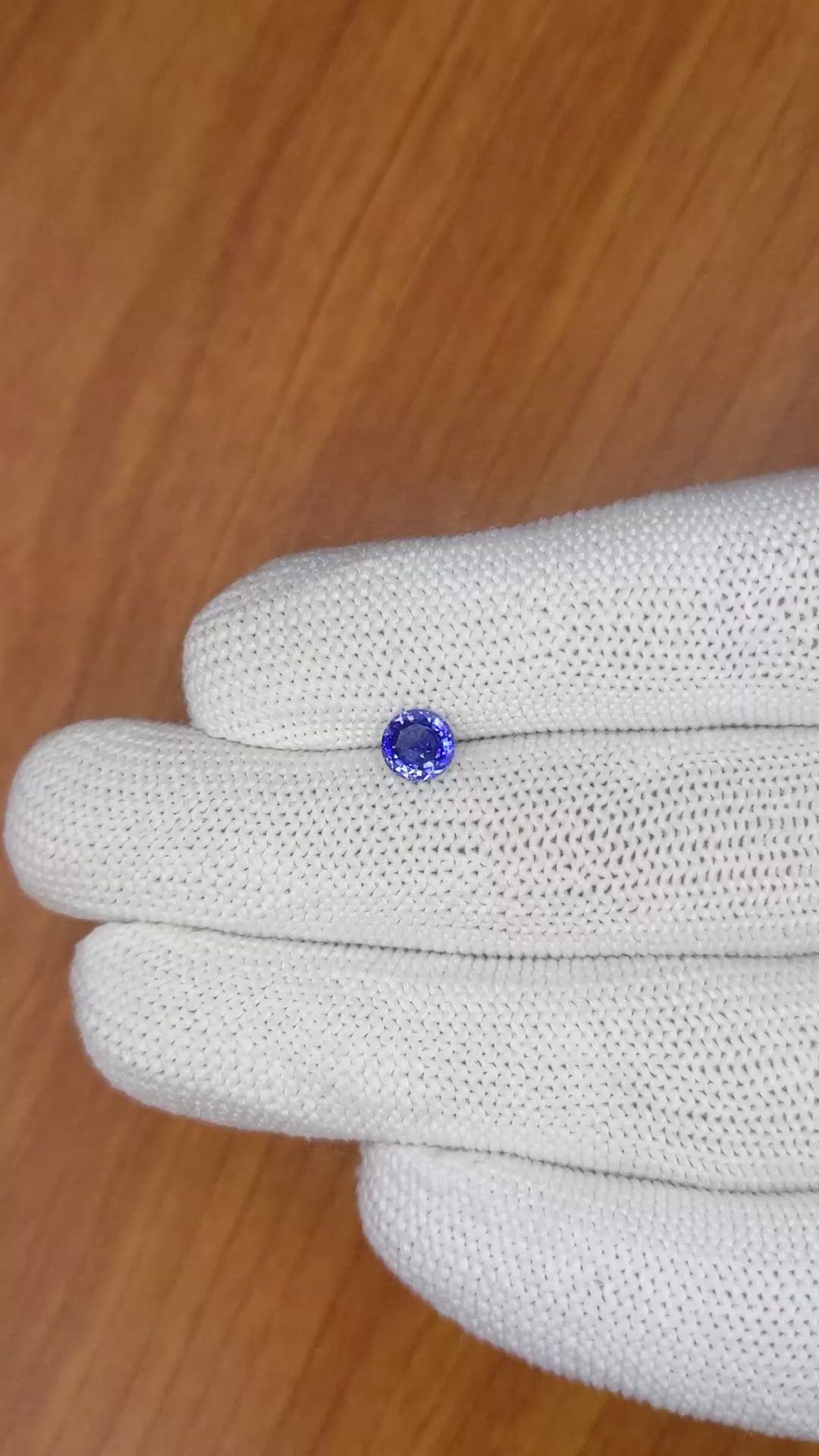 0.82 Ct. Blue Sapphire from Ceylon (Sri Lanka) Size Video