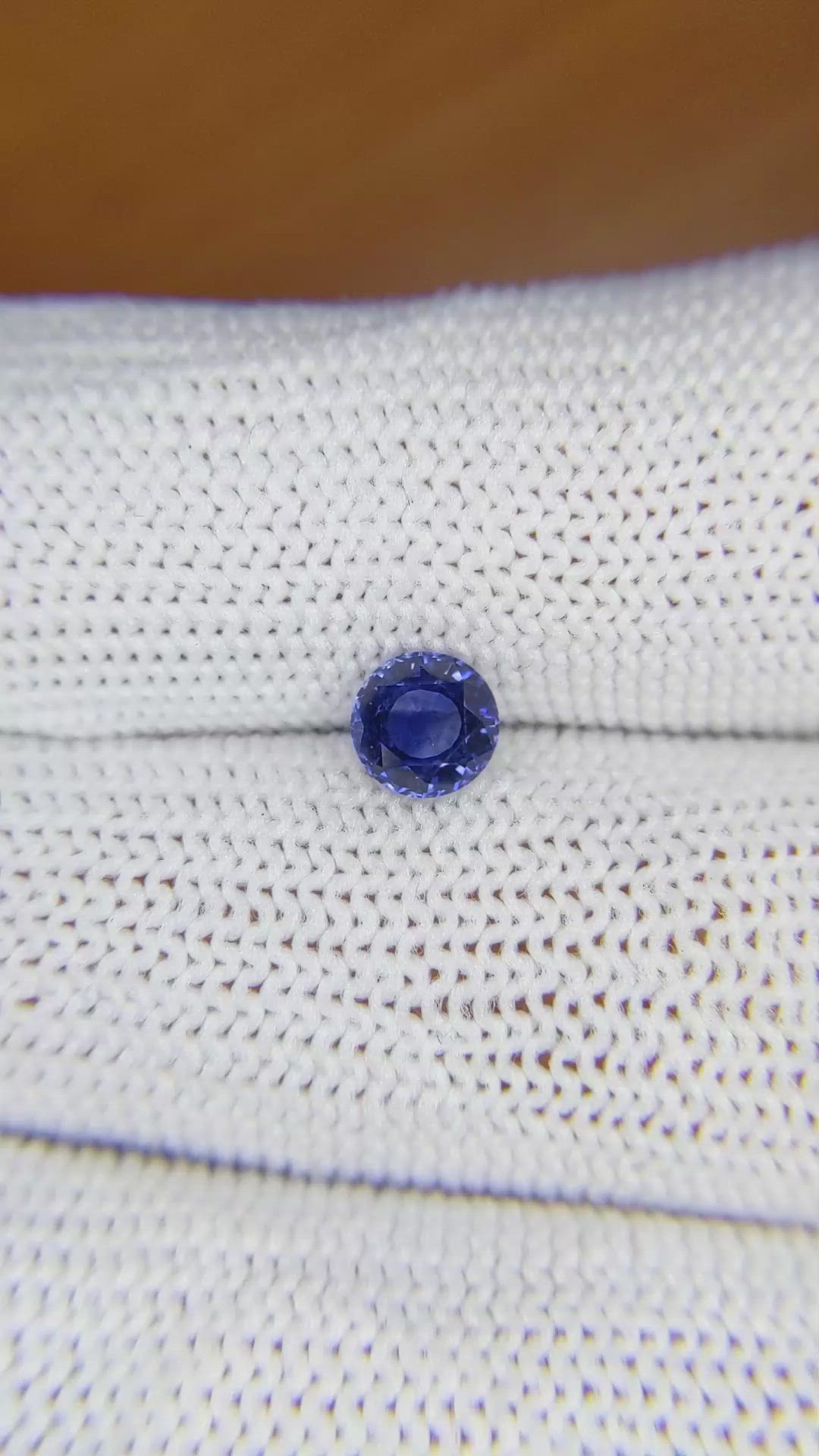 0.82 Ct. Blue Sapphire from Ceylon (Sri Lanka) Size Video