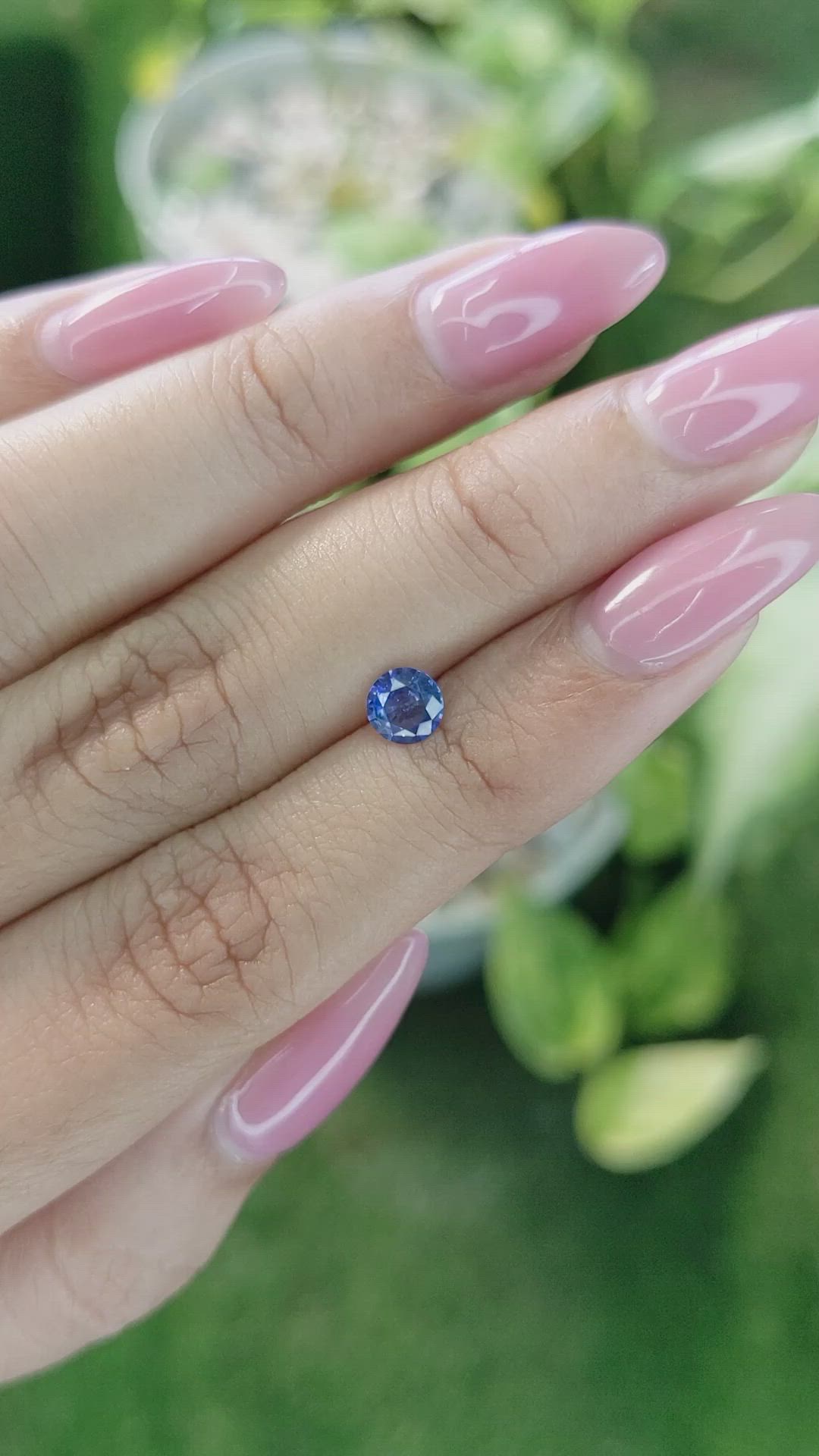 0.56 Ct. Blue Sapphire from Ceylon (Sri Lanka) Size Video