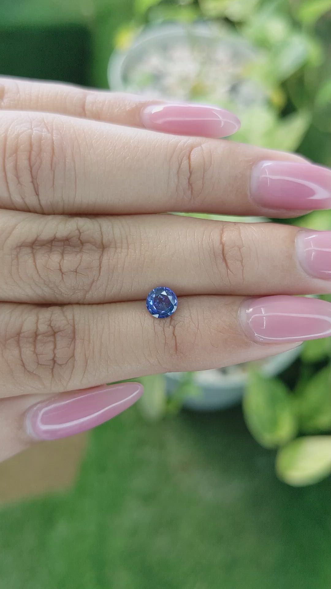 0.56 Ct. Blue Sapphire from Ceylon (Sri Lanka) Size Video