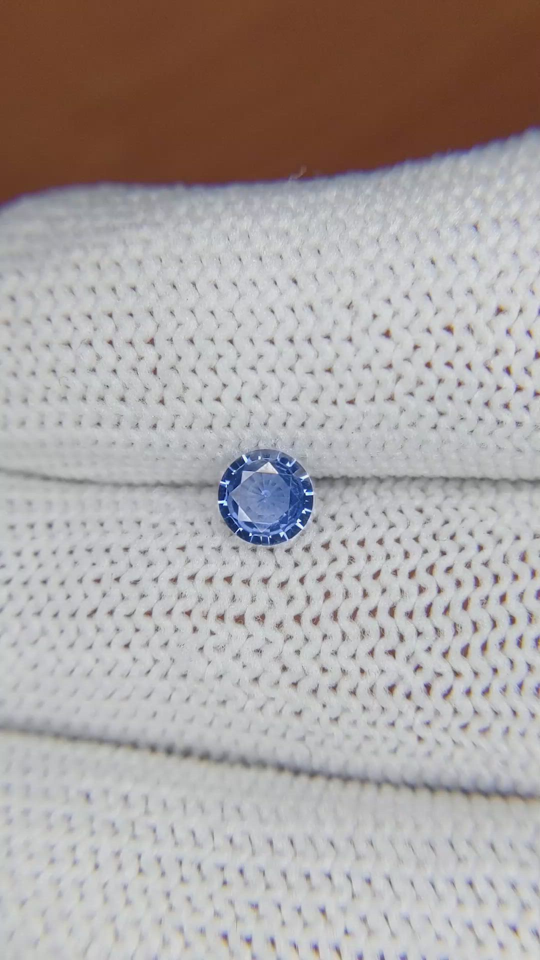 0.53 Ct. Blue Sapphire from Ceylon (Sri Lanka) Size Video