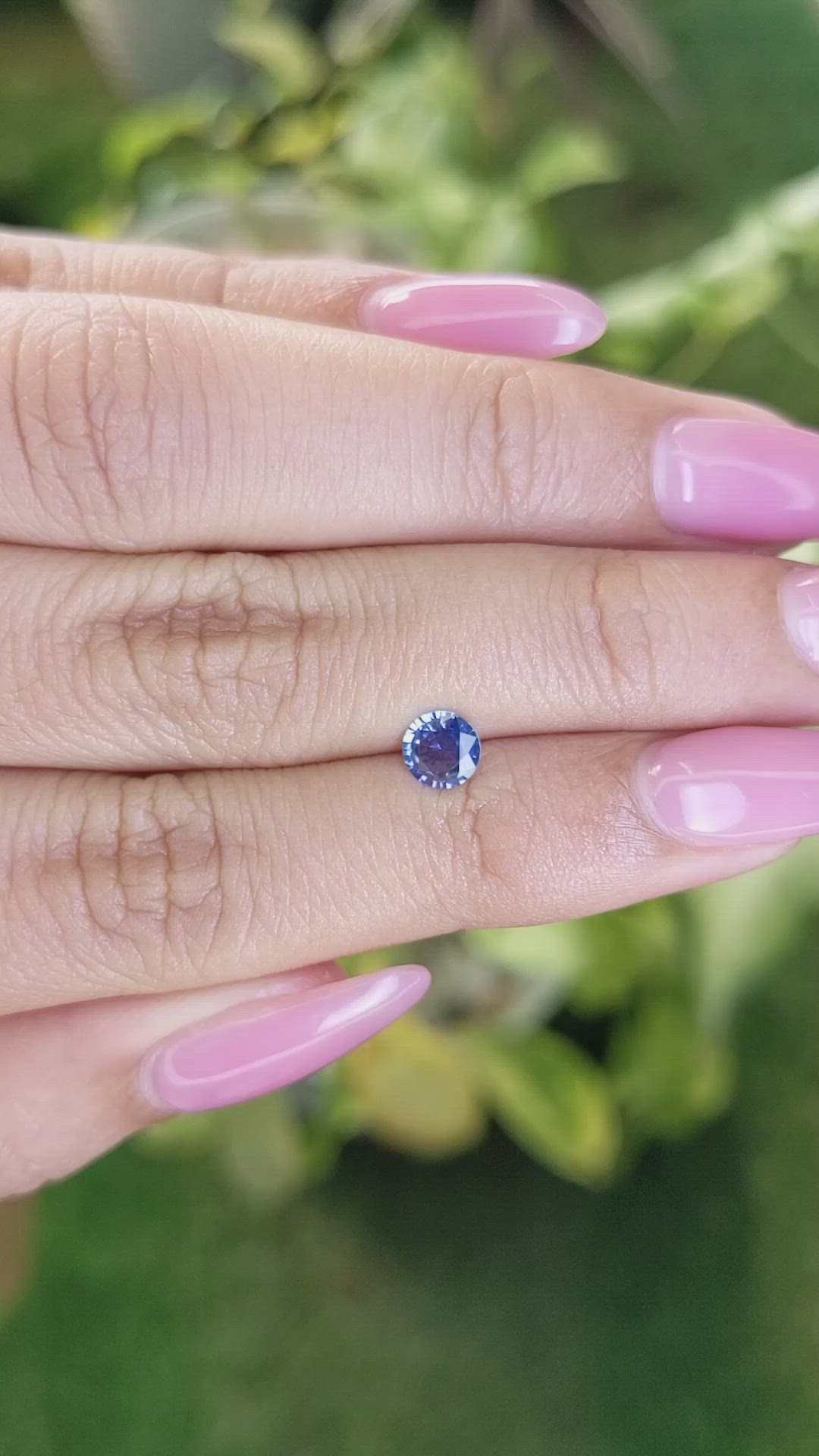 0.53 Ct. Blue Sapphire from Ceylon (Sri Lanka) Size Video