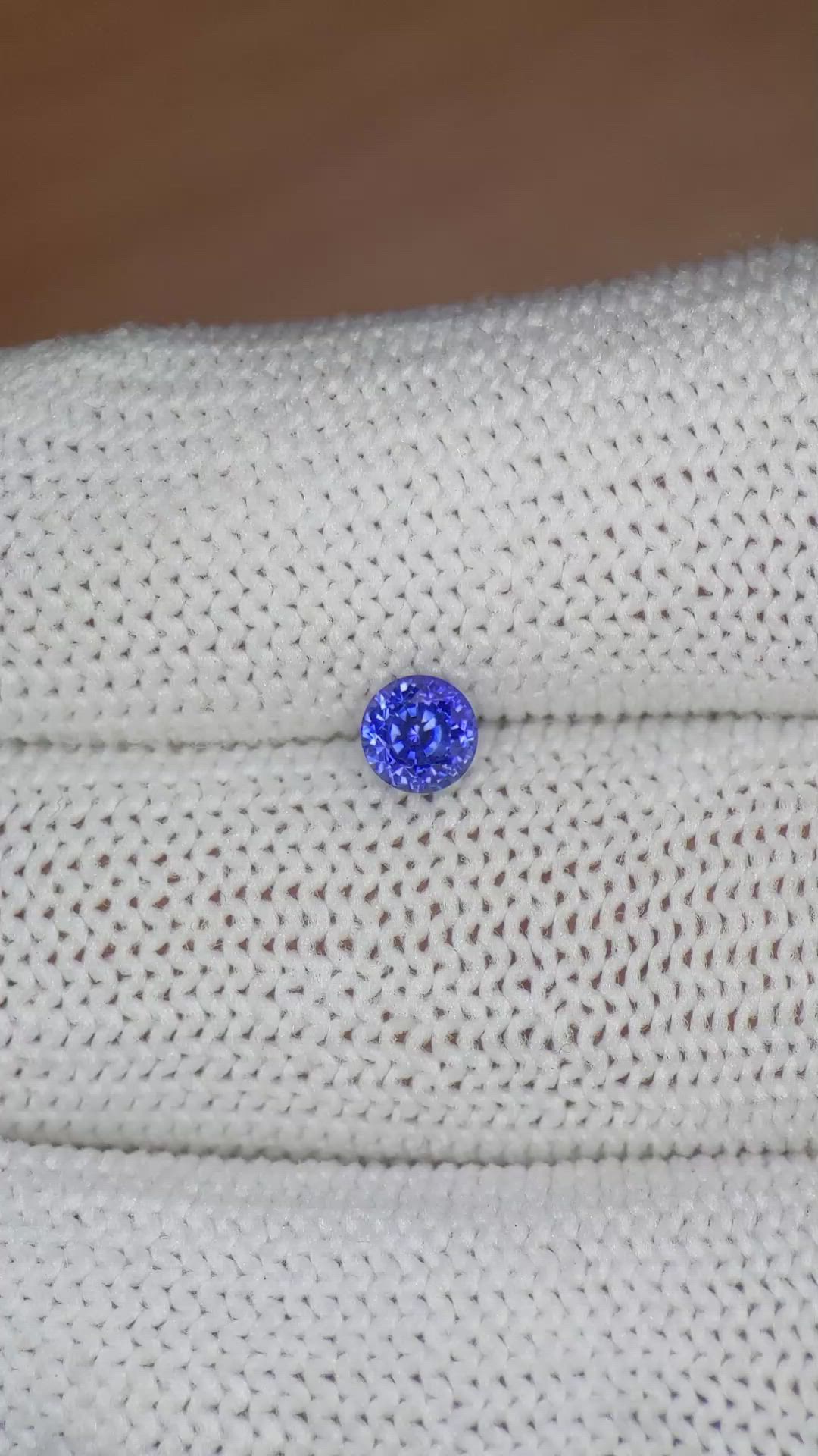 0.70 Ct. Blue Sapphire from Ceylon (Sri Lanka) Size Video