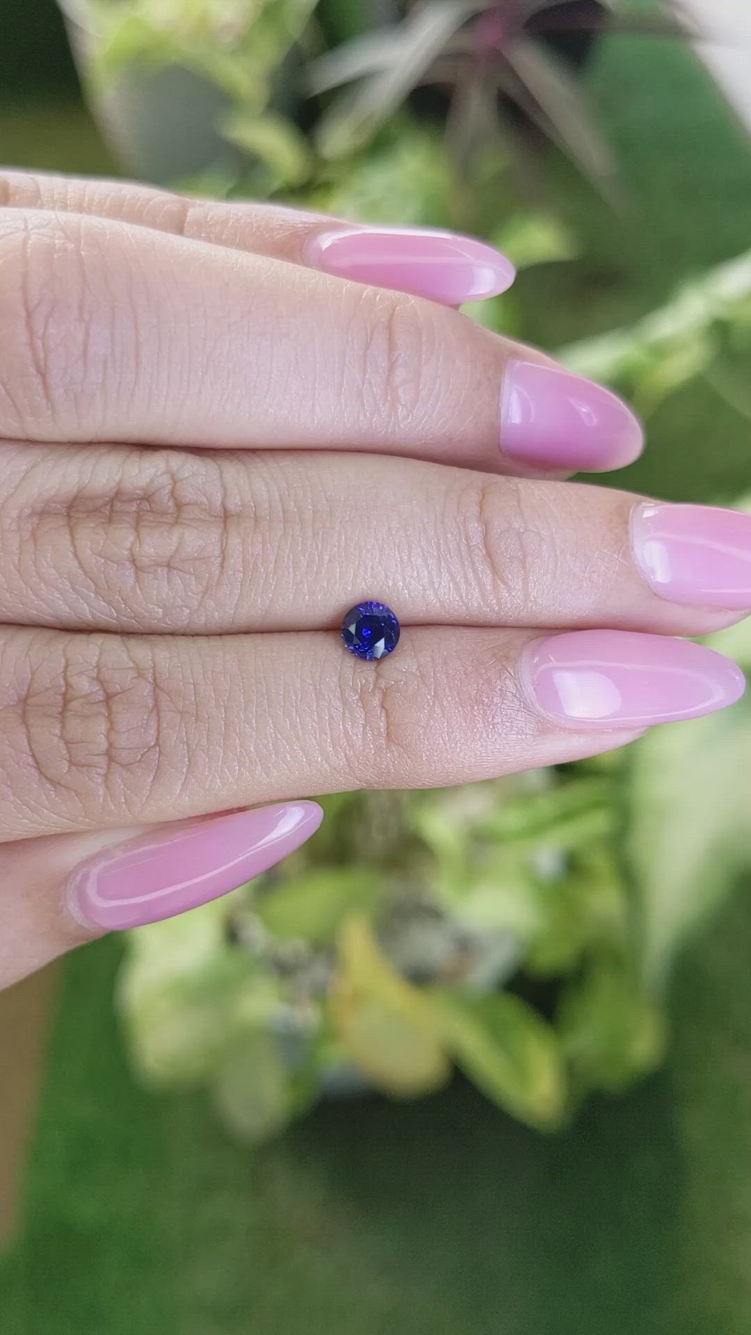0.54 Ct. Blue Sapphire from Ceylon (Sri Lanka) Size Video