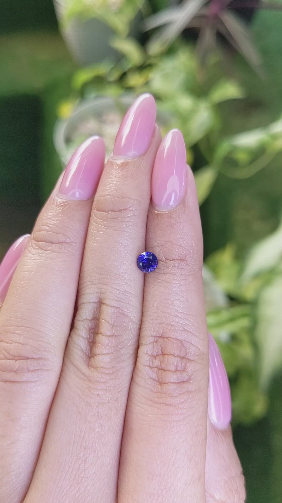 0.54 Ct. Blue Sapphire from Ceylon (Sri Lanka) Size Video