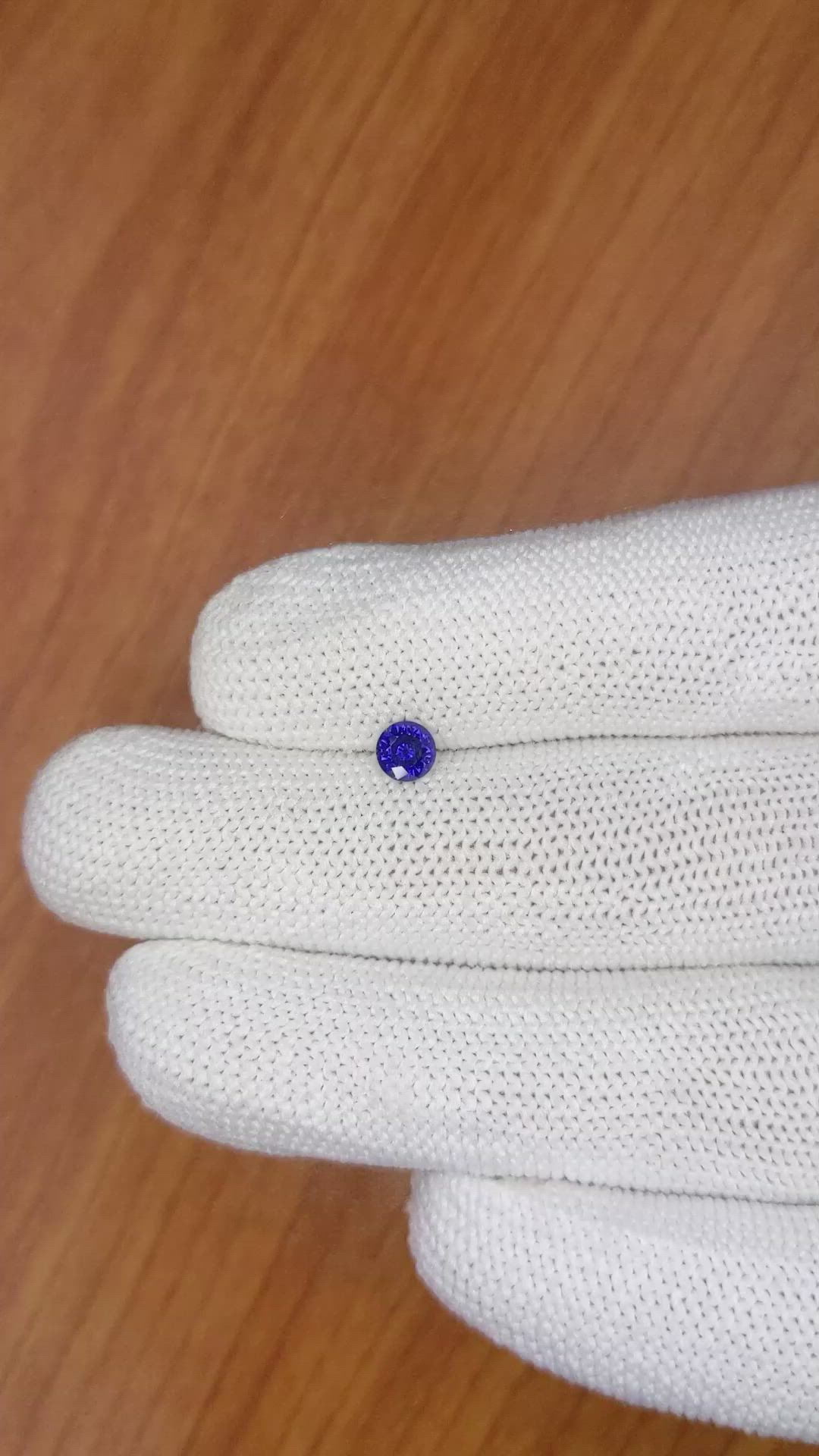 0.54 Ct. Blue Sapphire from Ceylon (Sri Lanka) Size Video