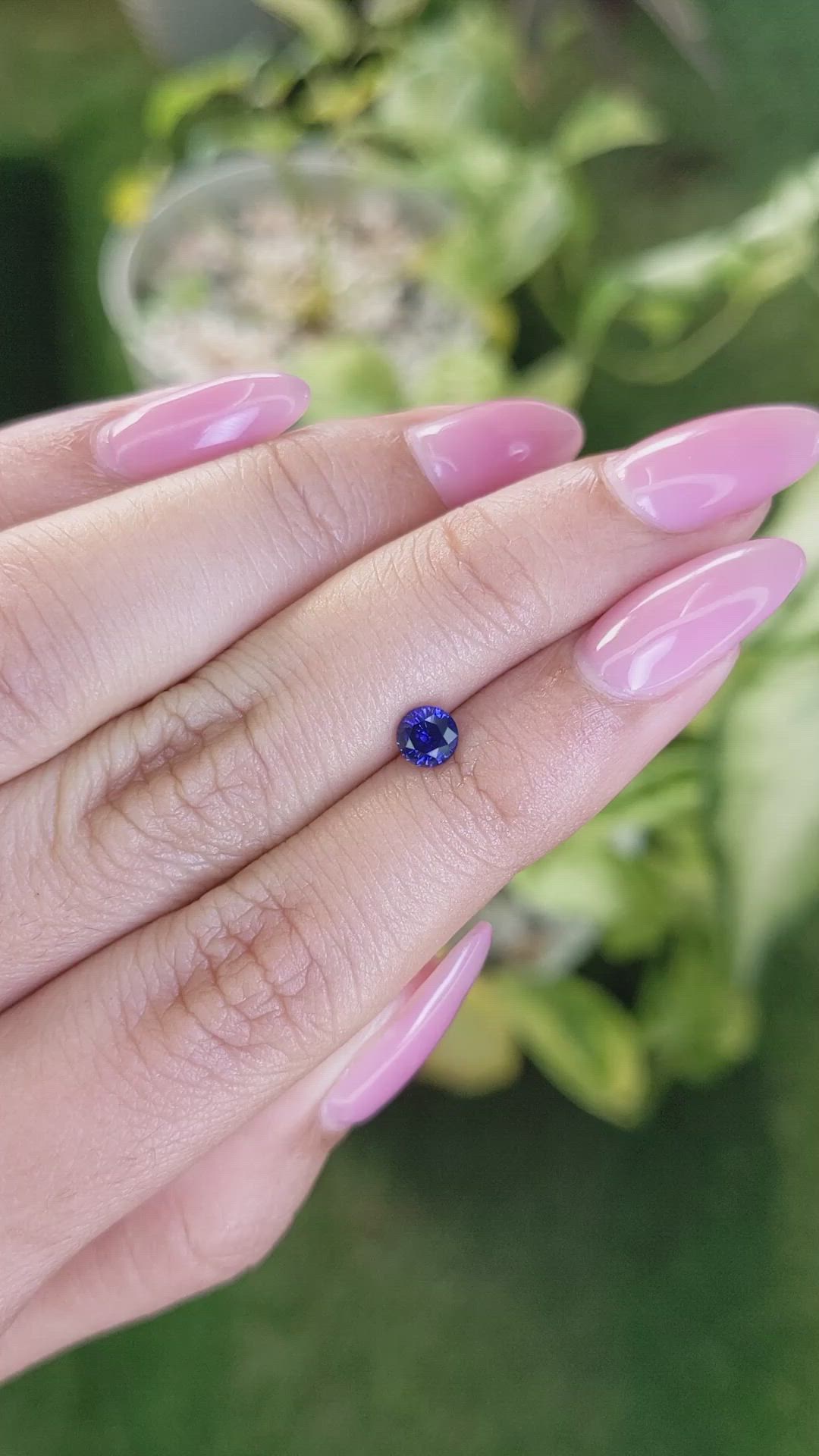 0.54 Ct. Blue Sapphire from Ceylon (Sri Lanka) Size Video