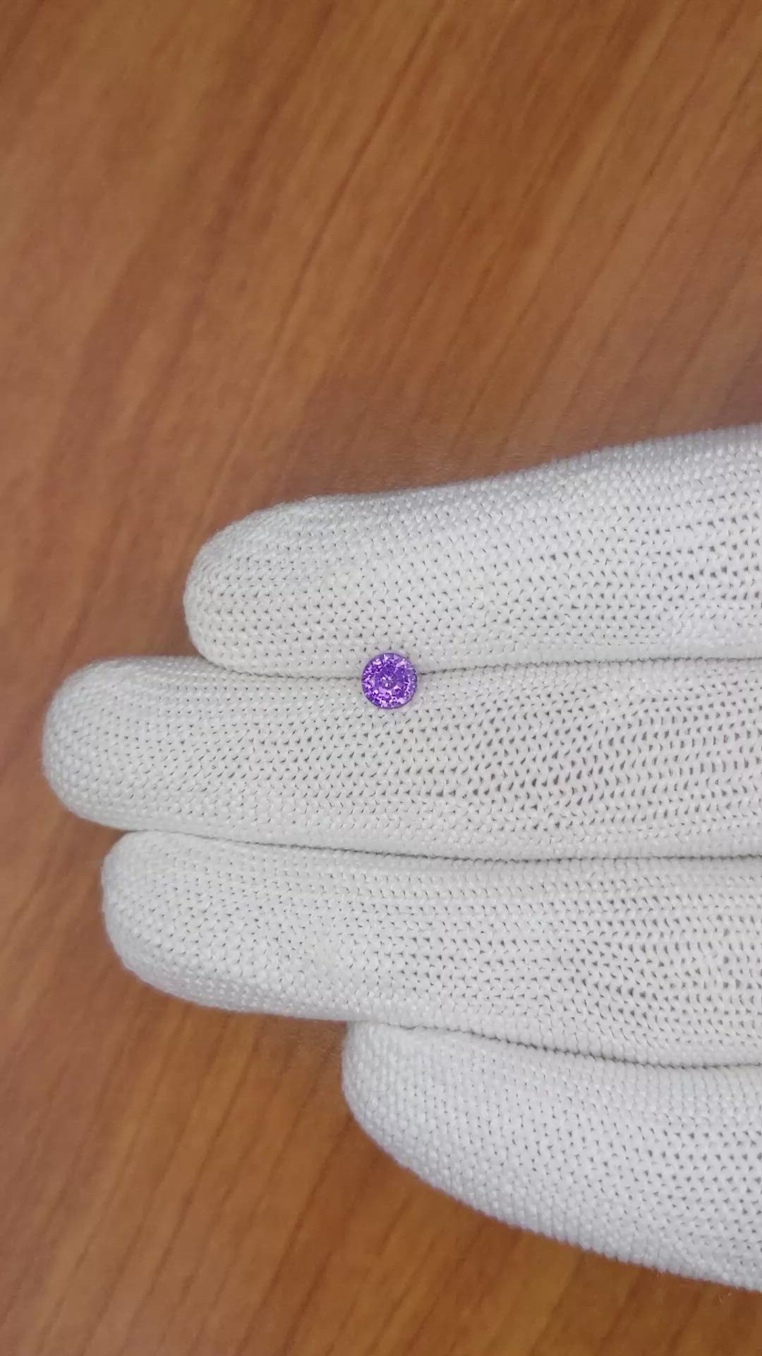 0.69 Ct. Purple Sapphire from Ceylon (Sri Lanka) Size Video