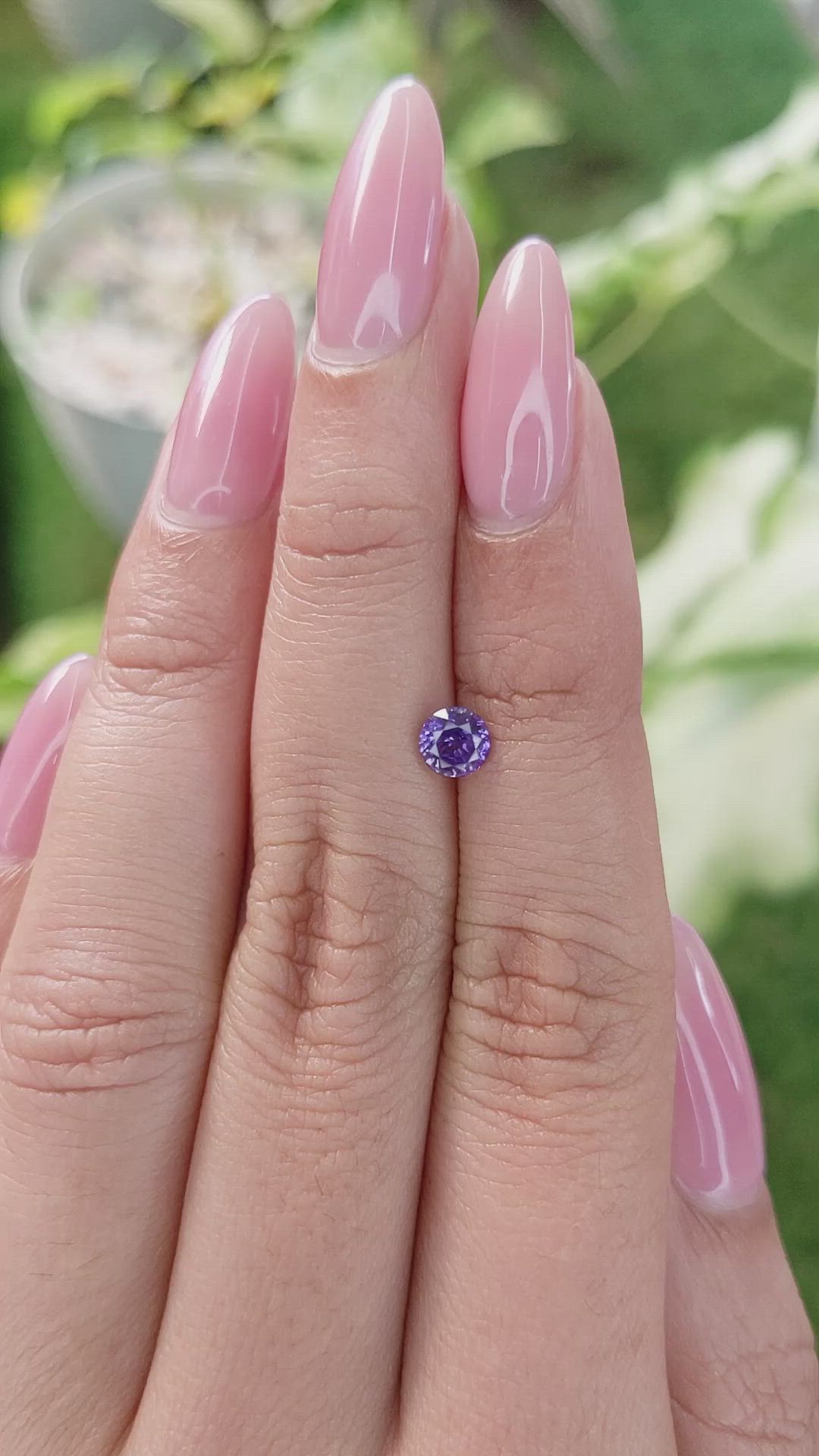 0.69 Ct. Purple Sapphire from Ceylon (Sri Lanka) Size Video