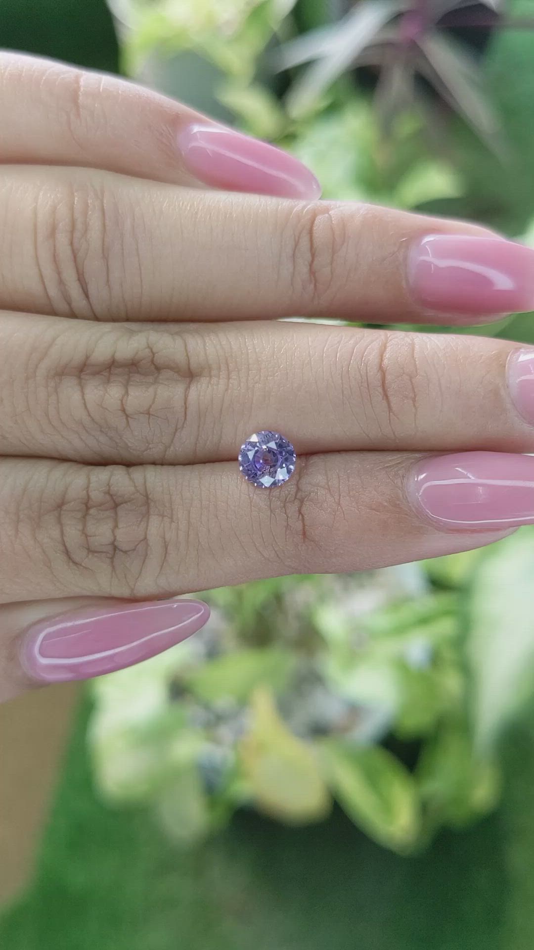 1.07 Ct. Violet Sapphire from Ceylon (Sri Lanka) Size Video