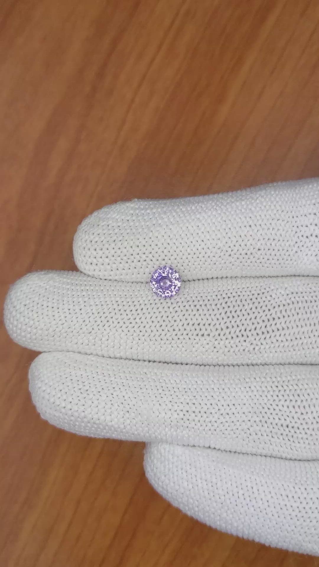 1.07 Ct. Violet Sapphire from Ceylon (Sri Lanka) Size Video