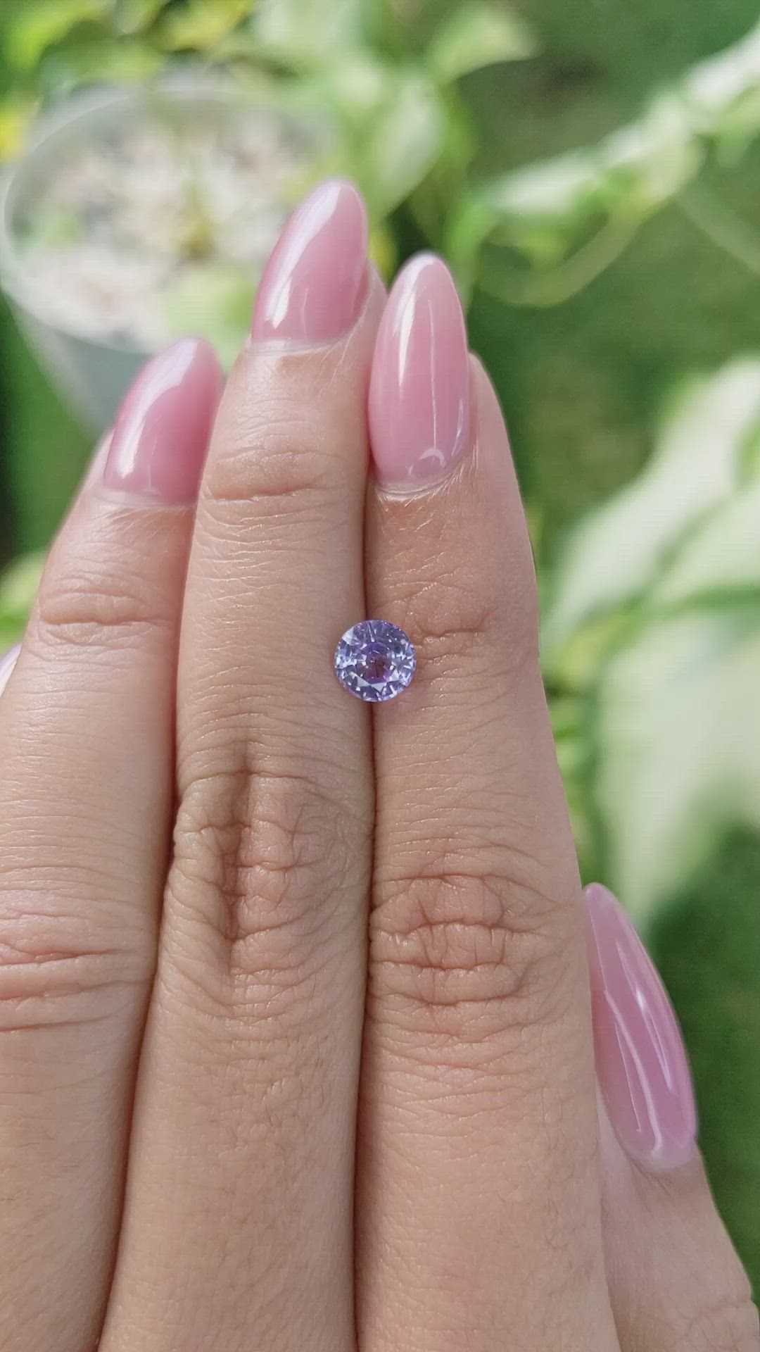 1.07 Ct. Violet Sapphire from Ceylon (Sri Lanka) Size Video