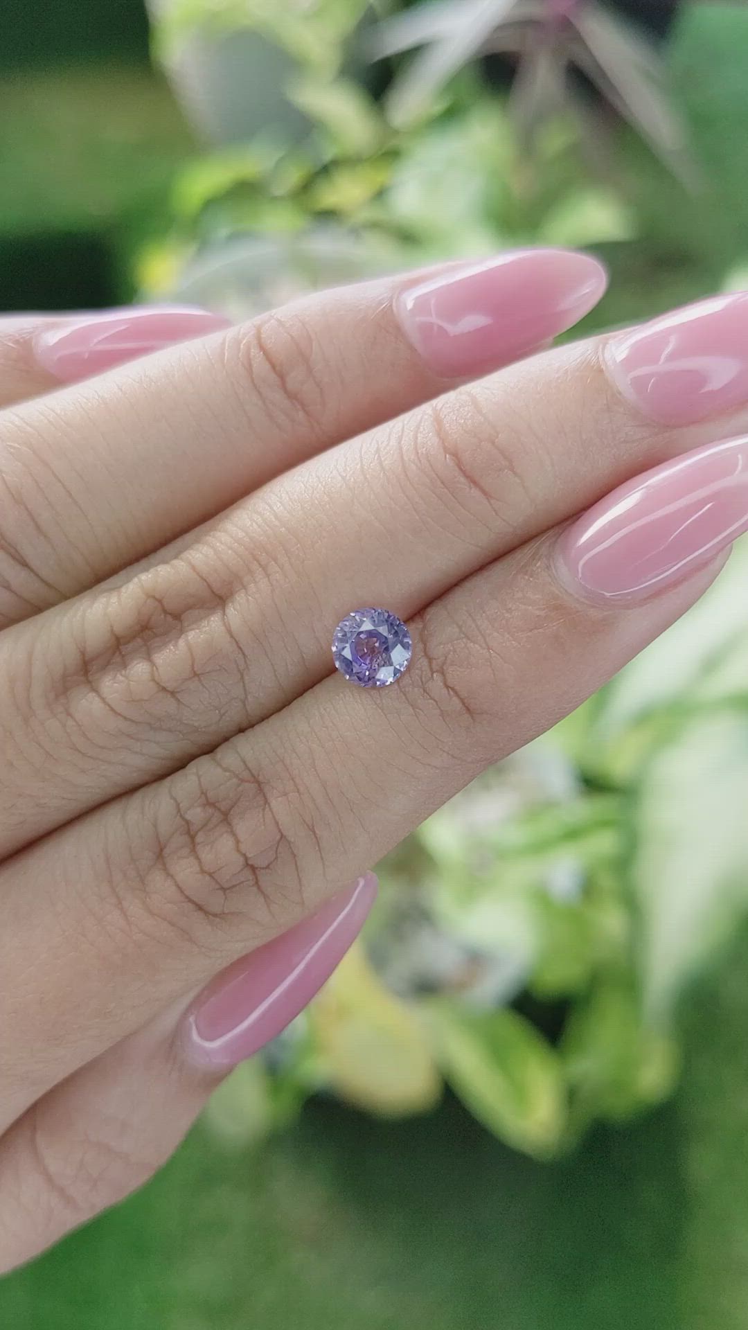 1.07 Ct. Violet Sapphire from Ceylon (Sri Lanka) Size Video